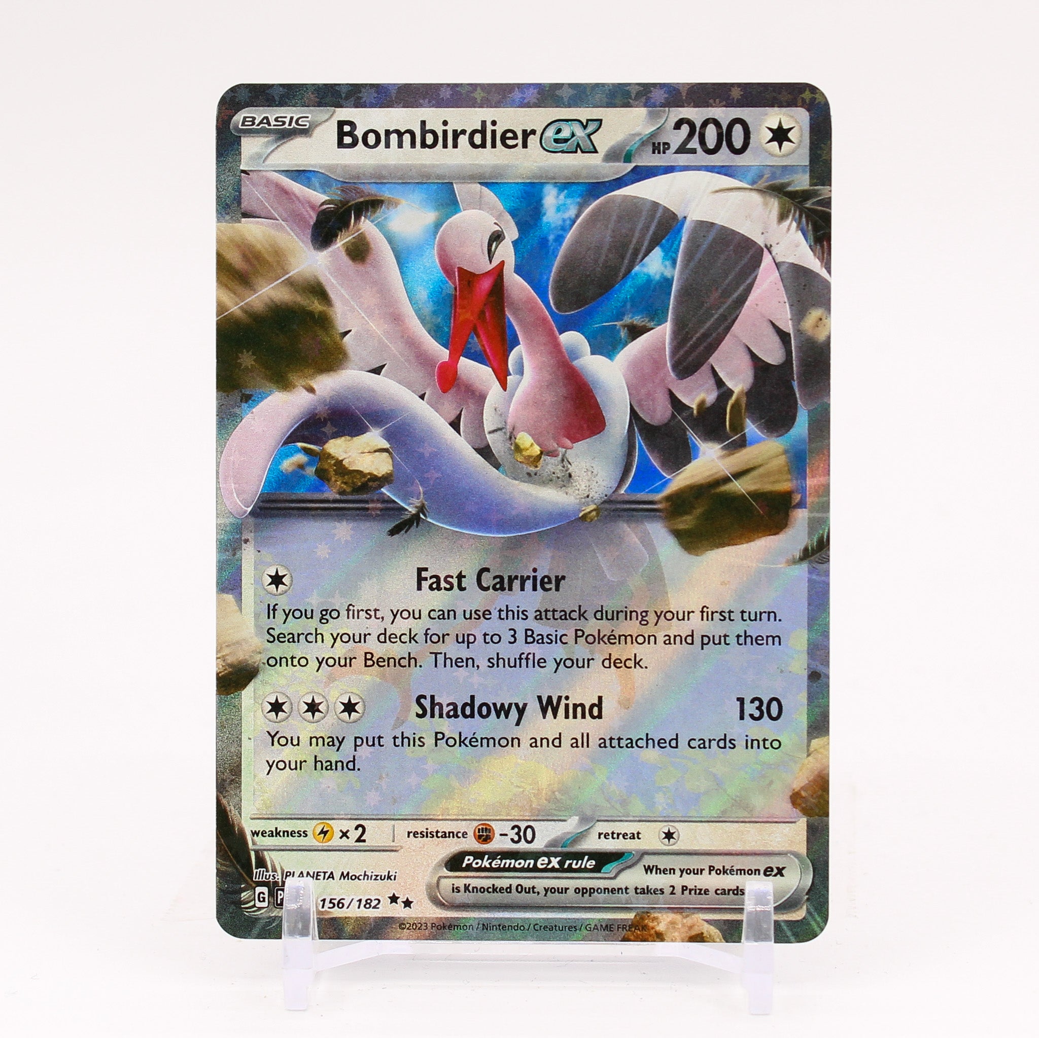 Bombirdier ex - 156/182 Paradox Rift Double Rare Rare Pokemon - NM/MINT
