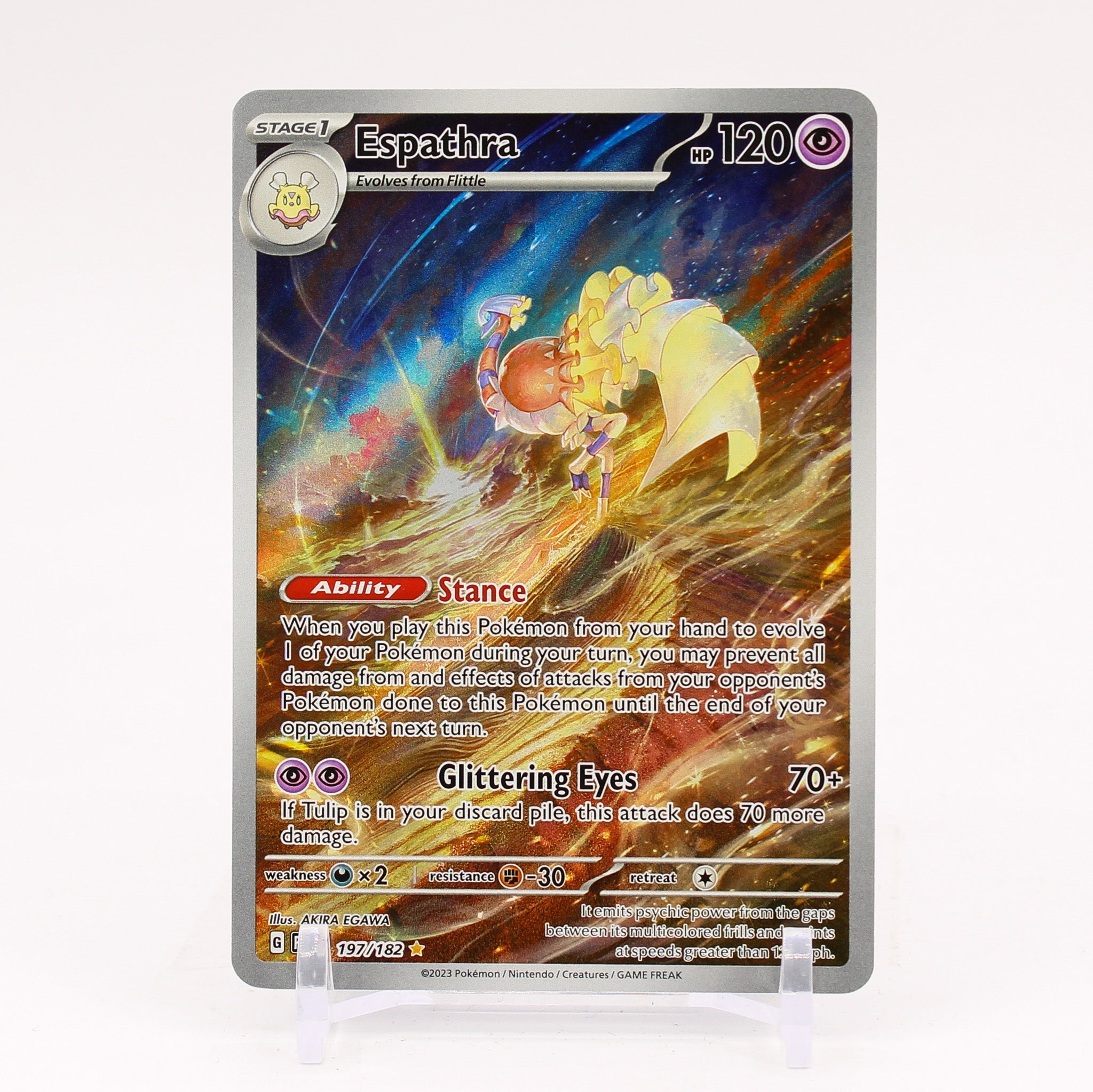 Espathra - 197/182 Paradox Rift Illustration Rare Pokemon - NM/MINT