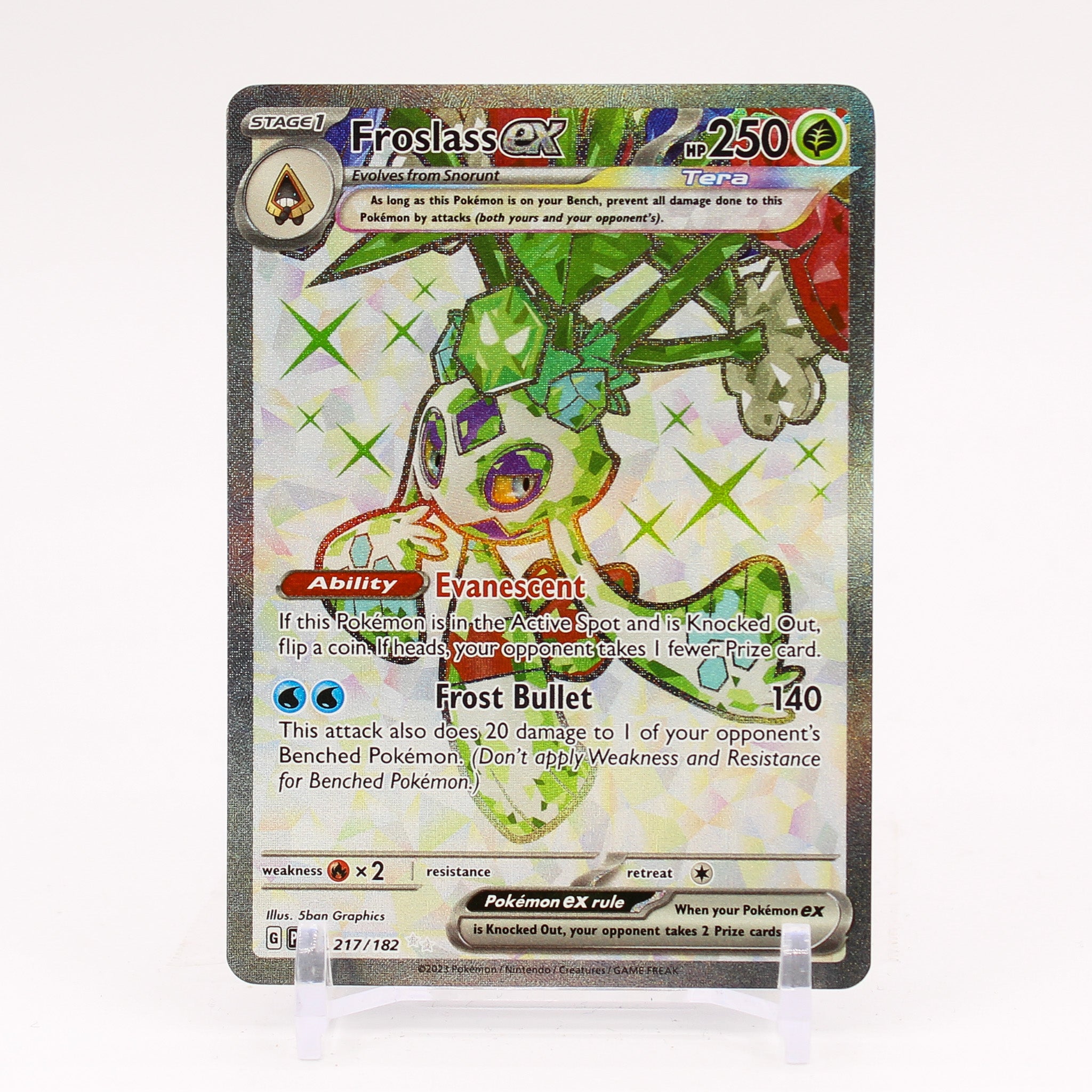 Froslass ex - 217/182 Paradox Rift Full Art Pokemon - NM/MINT