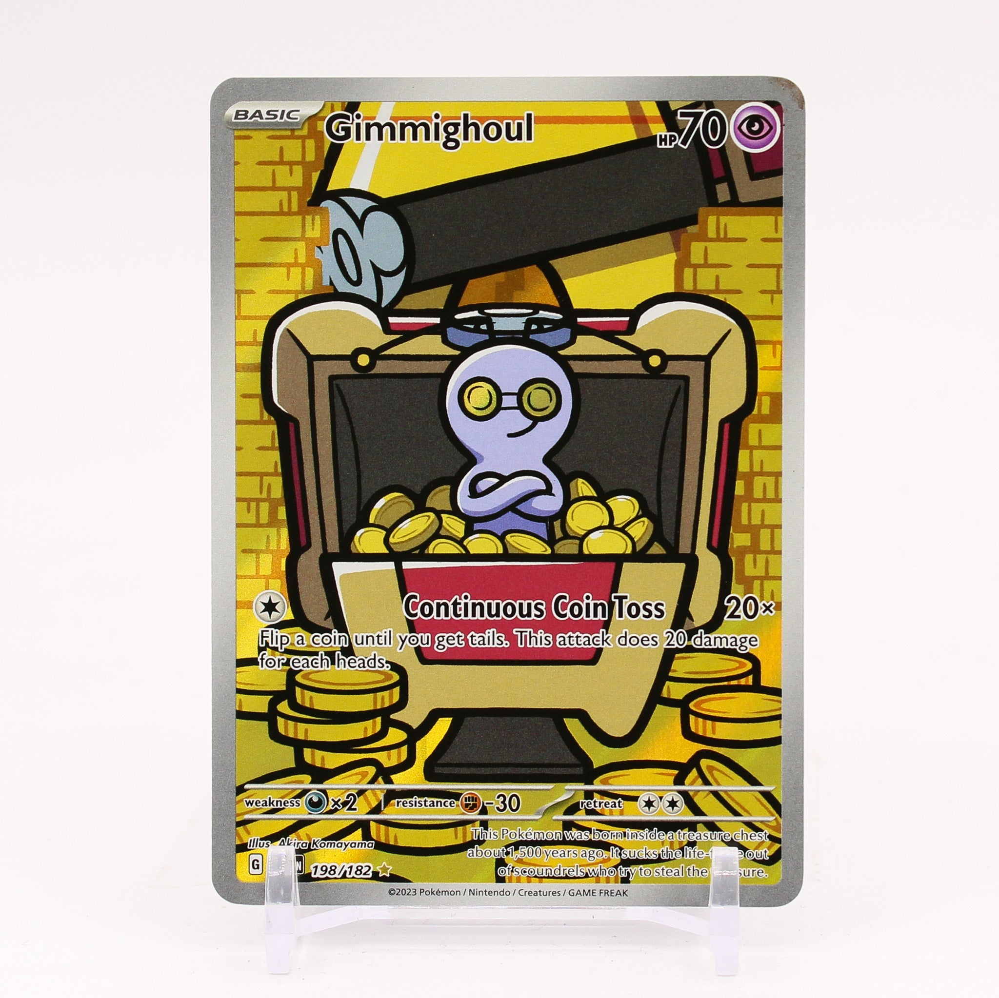 Gimmighoul - 198/182 Paradox Rift Illustration Rare Pokemon - NM/MINT