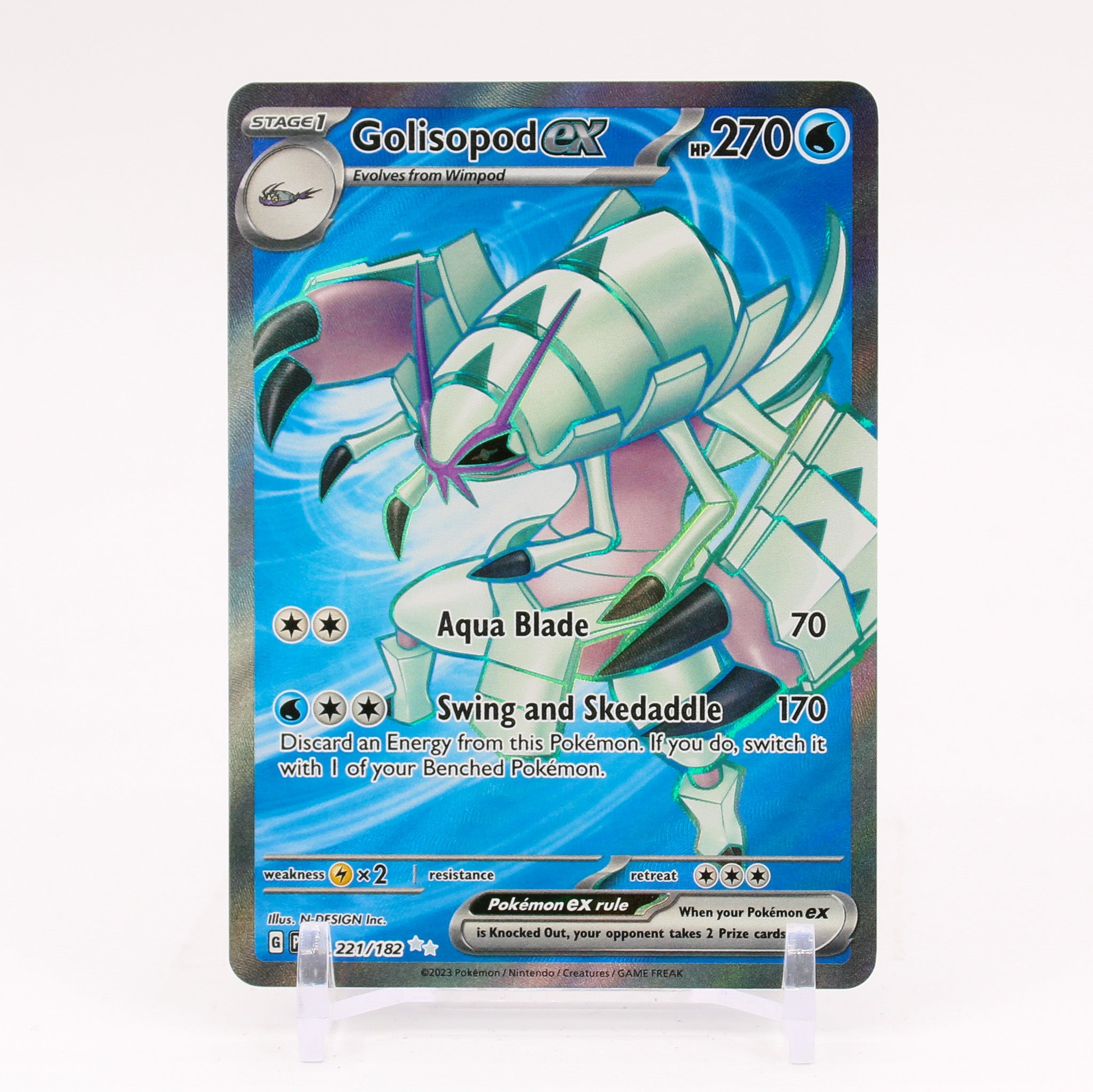 Golisopod ex - 221/182 Paradox Rift Full Art Pokemon - NM/MINT