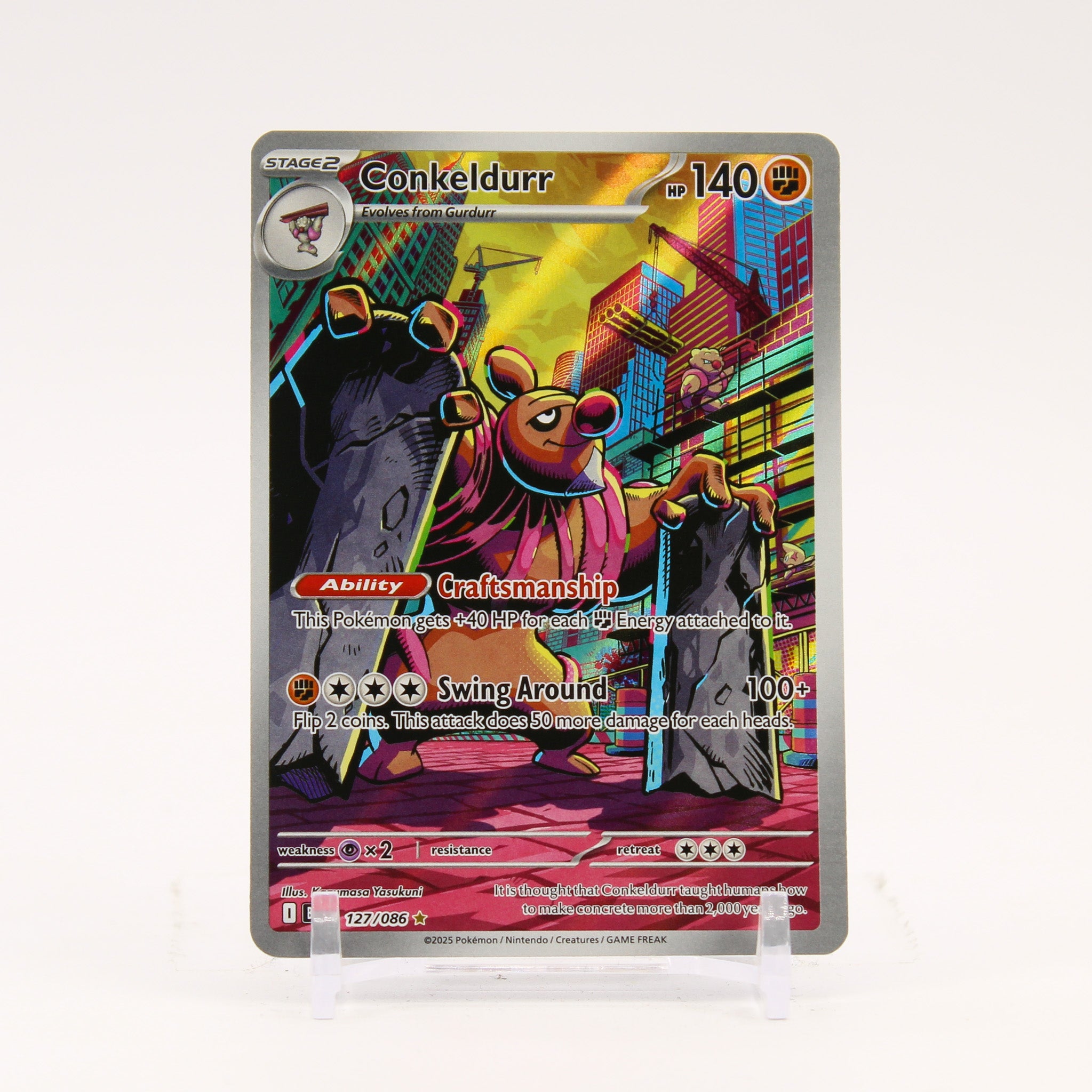 Conkeldurr - 127/086 Black Bolt Illustration Rare Pokemon - NM