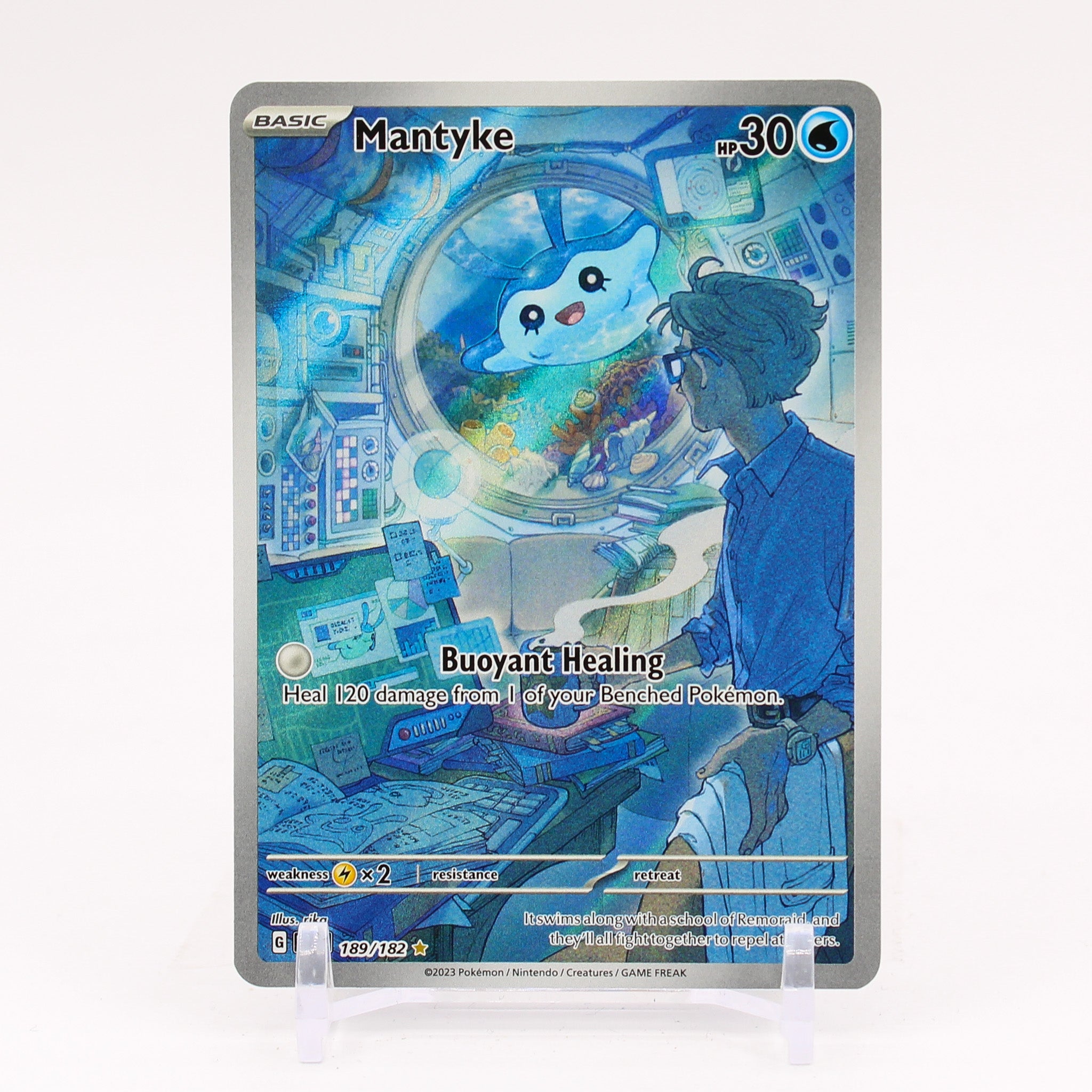 Mantyke - 189/182 Paradox Rift Illustration Rare Pokemon - NM/MINT