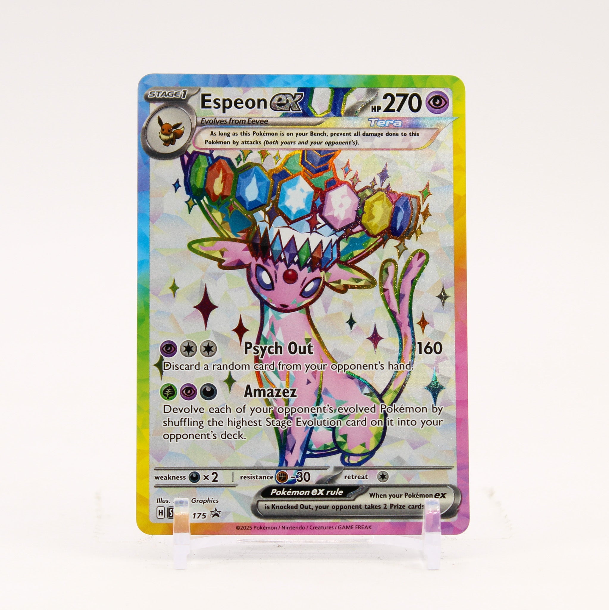 Espeon ex - SVP175 Black Star Promo Full Art Pokemon - NM/MINT