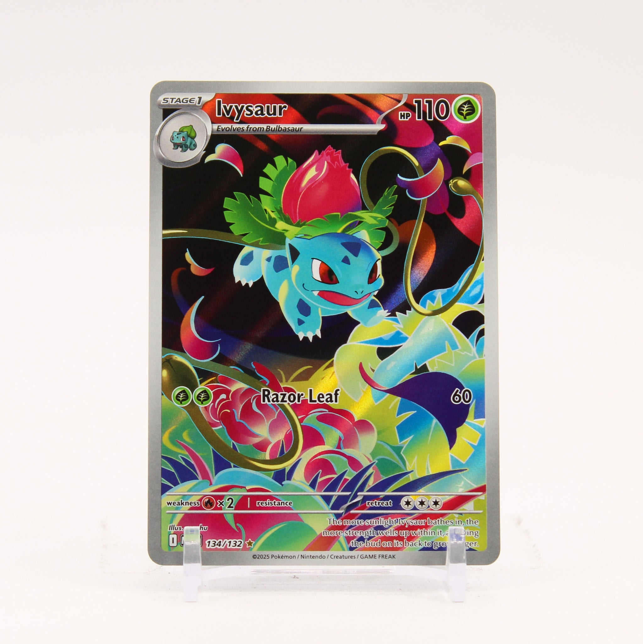 Ivysaur - 134/132 Mega Evolution Illustration Rare Pokemon - NM