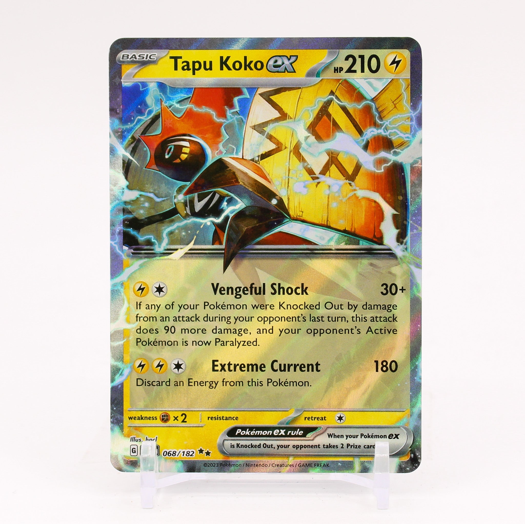 Tapu Koko ex - 068/182 Paradox Rift Double Rare Pokemon - NM/MINT