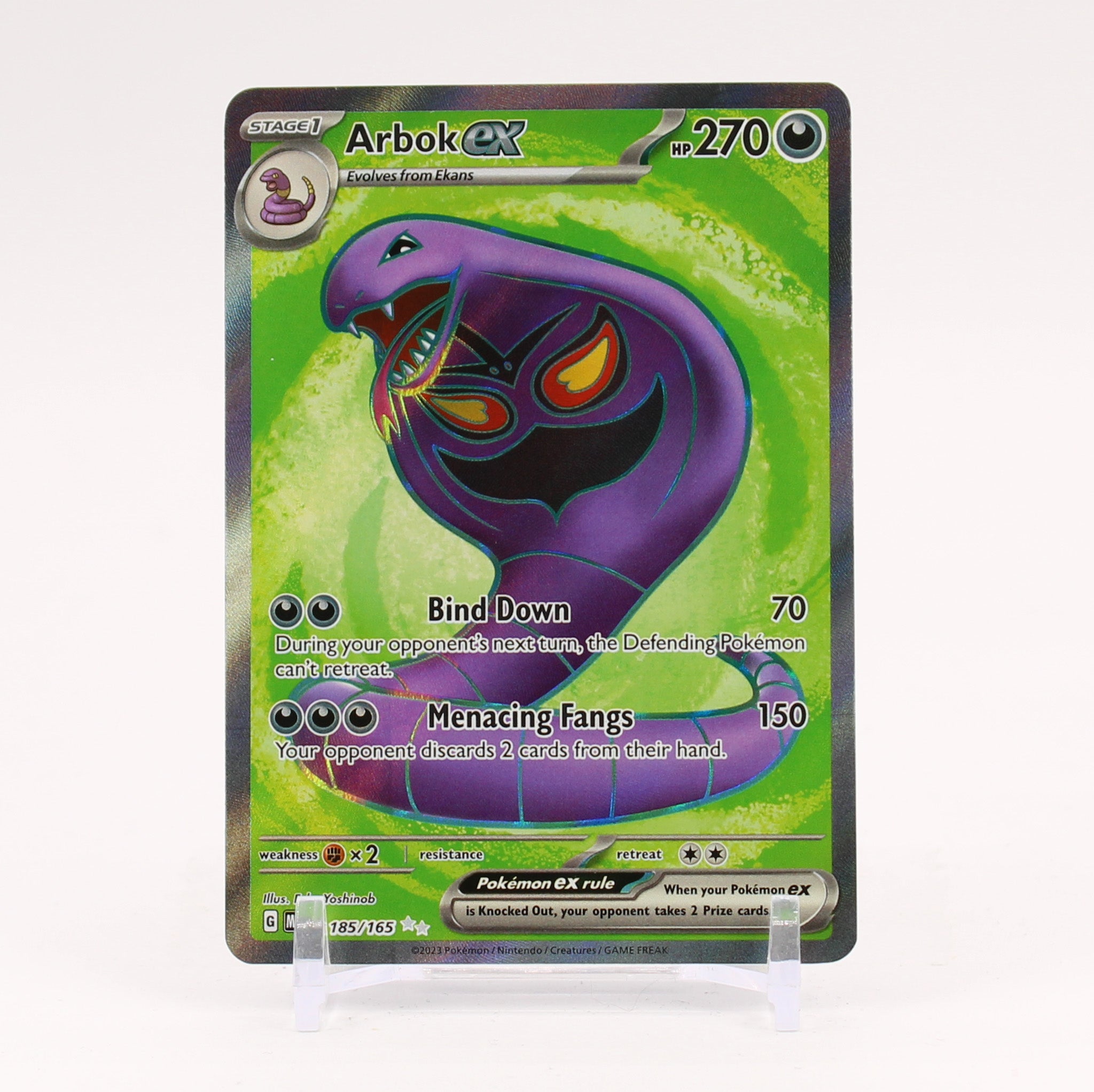 Arbok ex - 185/165 151 Full Art Pokemon - NM/MINT