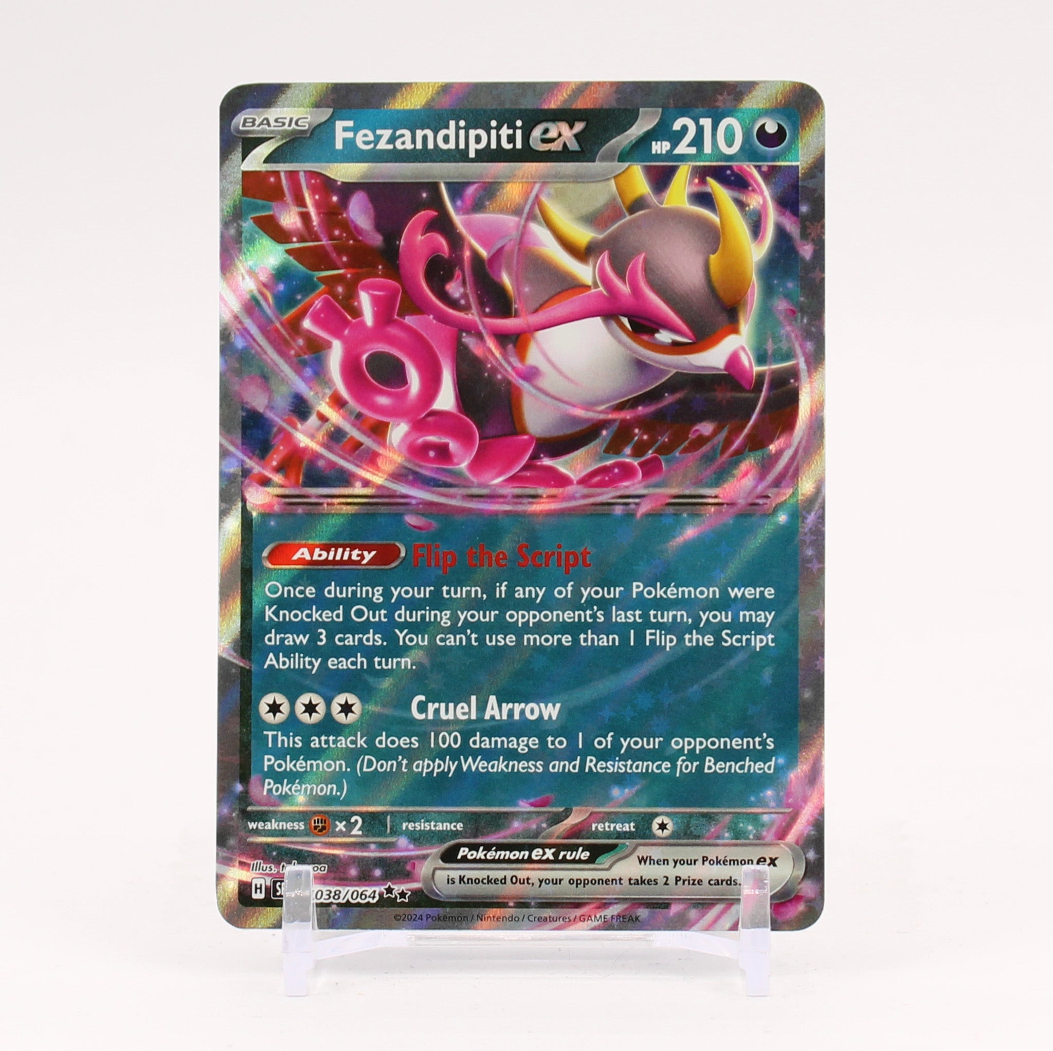 Fezandipiti ex - 038/064 Shrouded Fable Double Rare Pokemon - NM/MINT