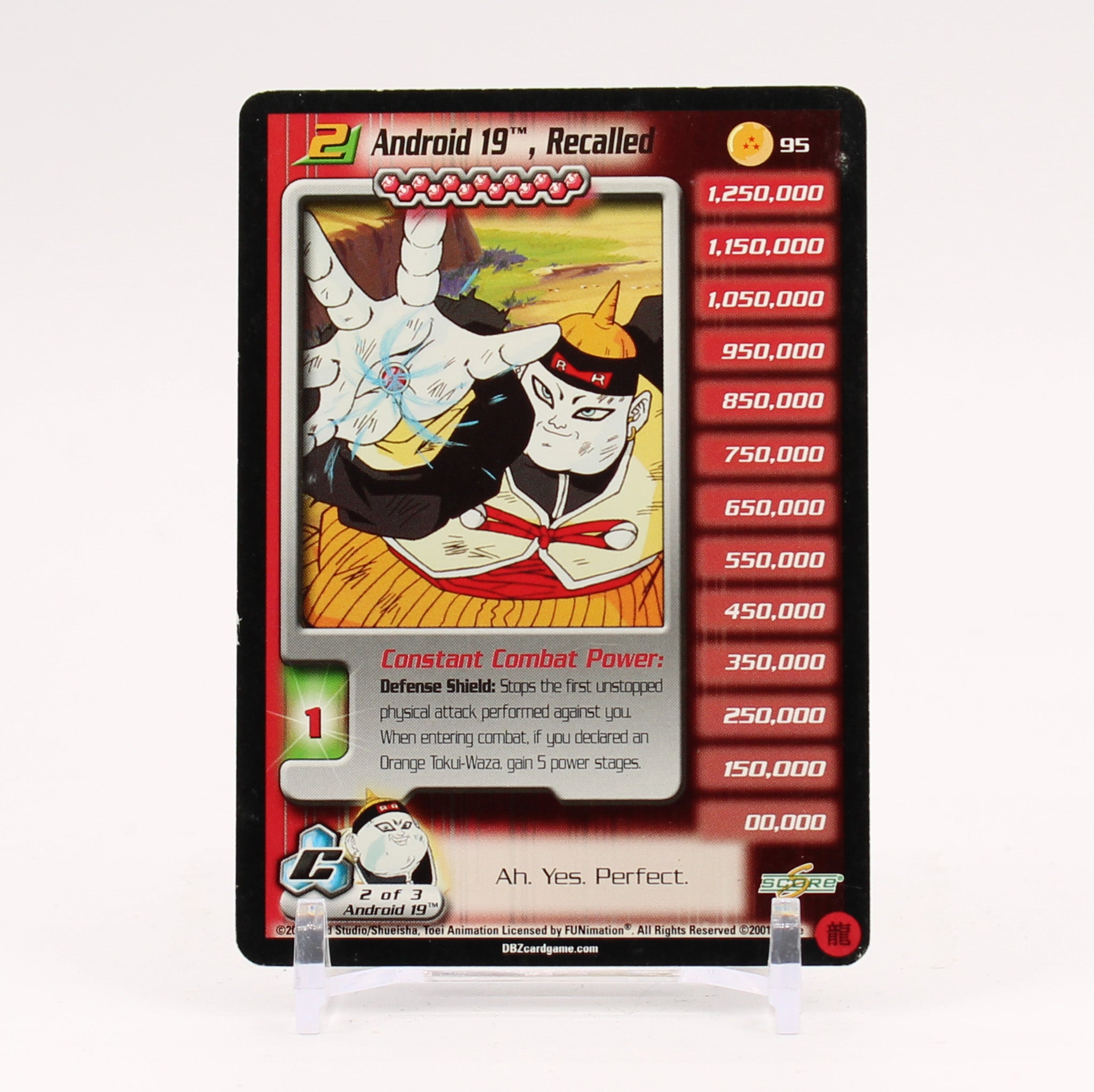 Android 19 Recalled - 95 Dragon Ball Z Score TCG - LP