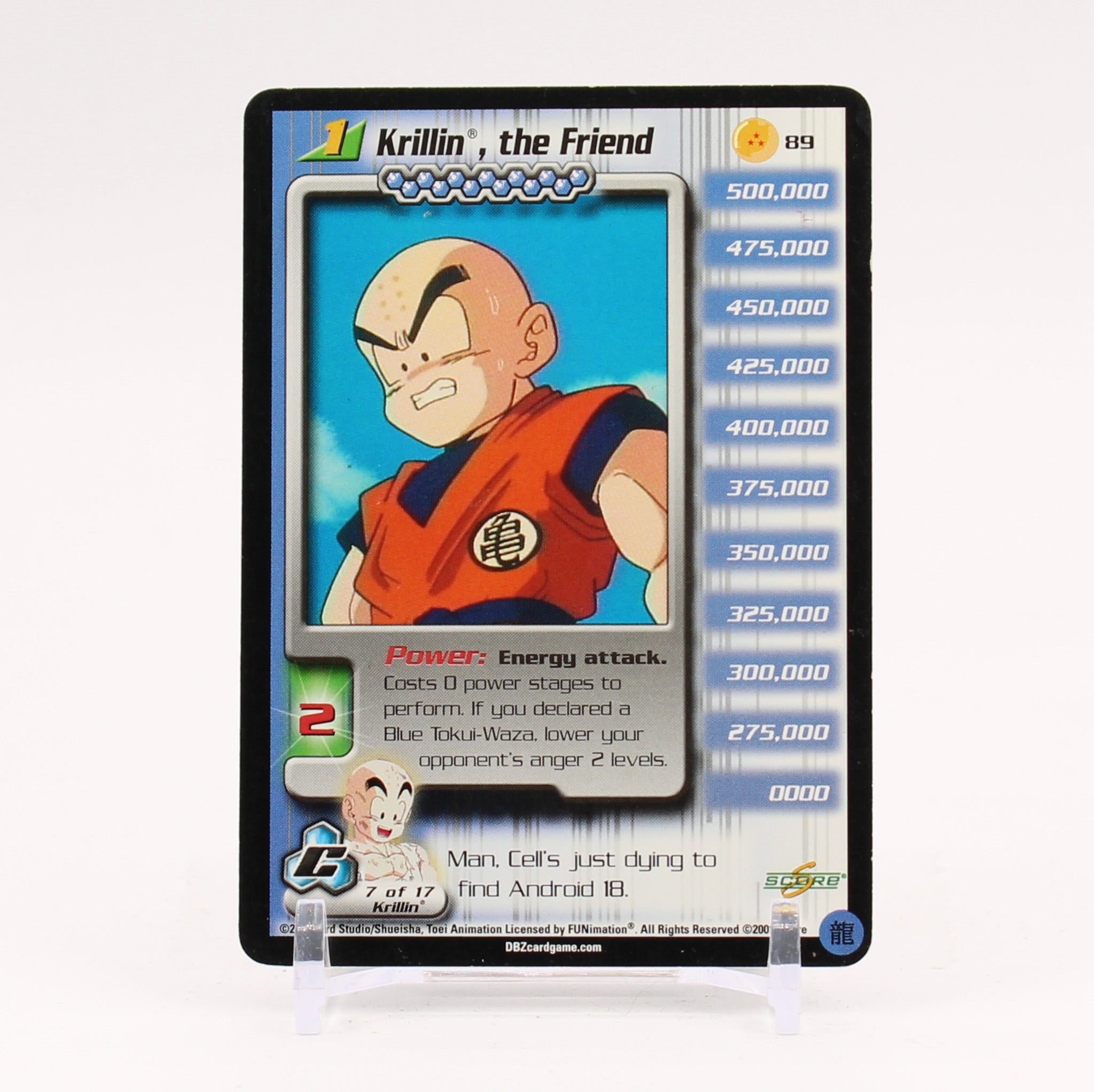 Krillin The Friend - 89 Dragon Ball Z Score TCG - LP