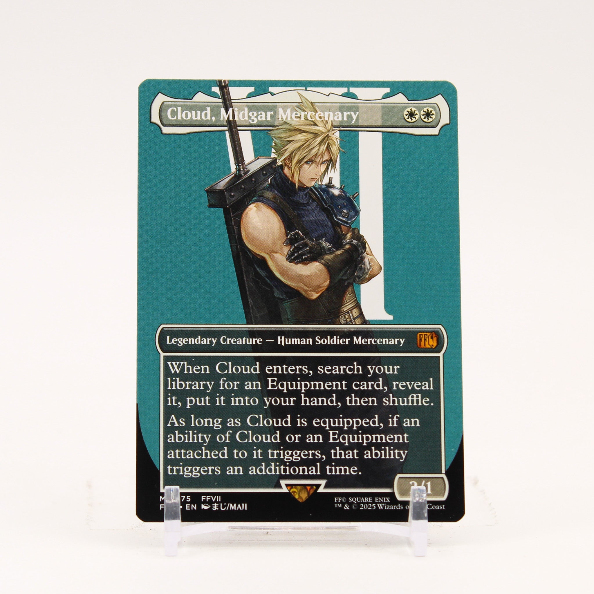 Cloud, Midgar Mercenary Borderless - 375 Final Fantasy Mythic Magic - NM