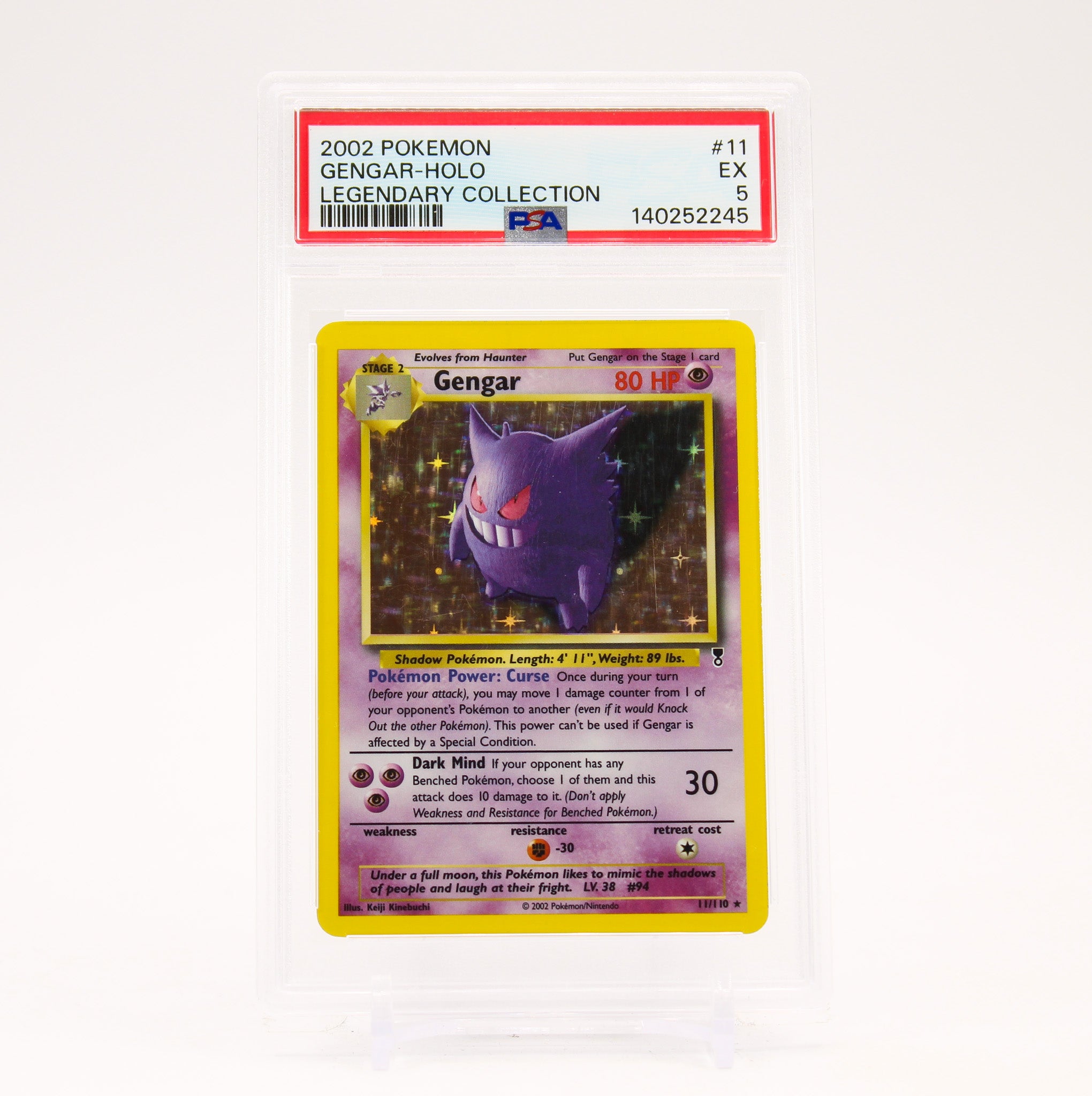 Gengar - 11/110 PSA 5 Legendary Collection Holo Rare Pokemon - EX