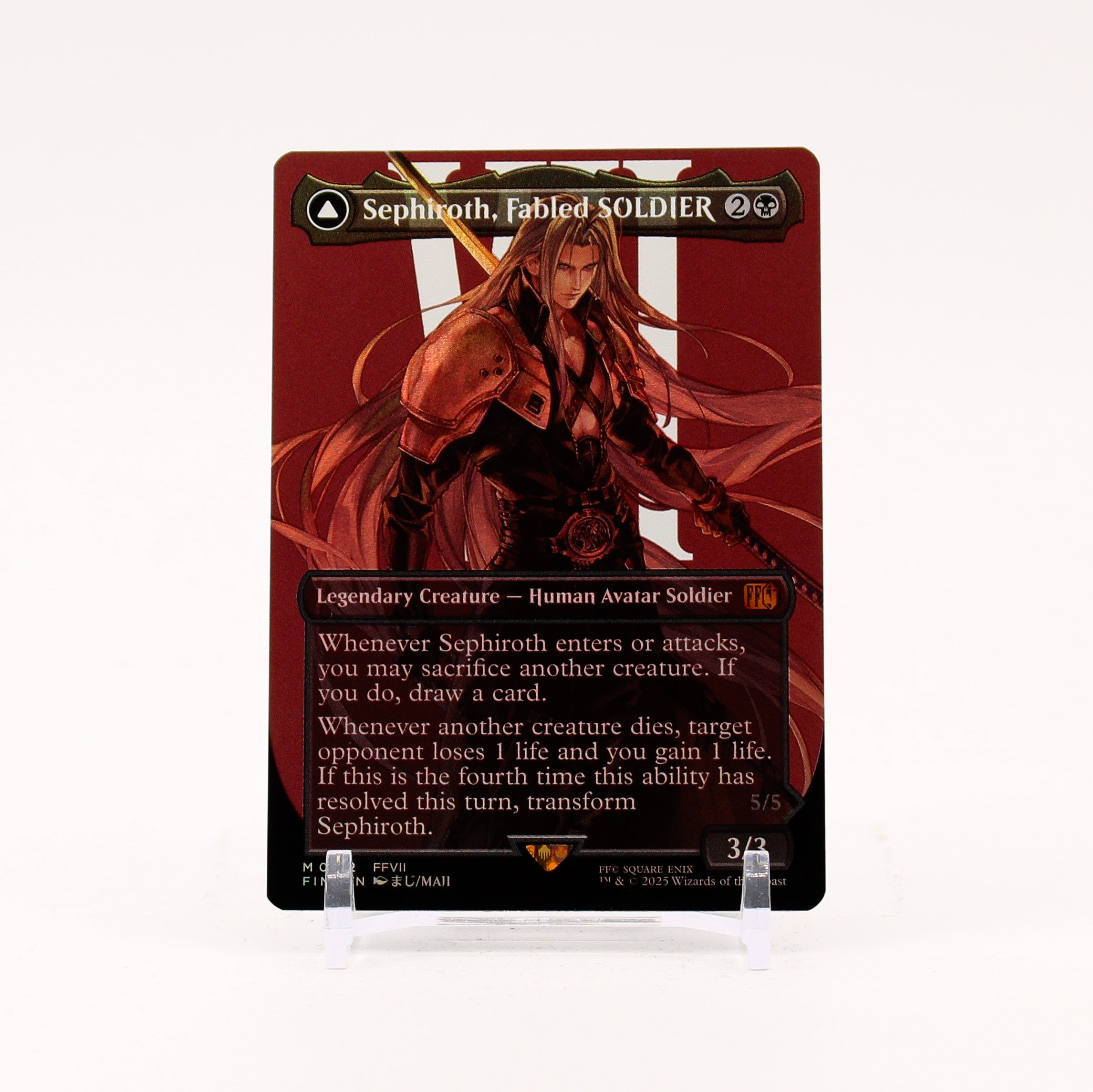 Sephiroth, Fabled SOLDIER - 382 Borderless Foil Final Fantasy MTG - NM/MINT