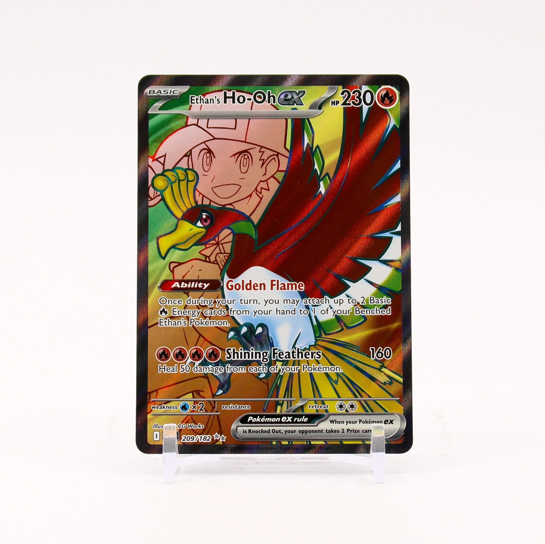 Ethan's Ho-Oh ex - 209/182 Destined Rivals Full Art Pokemon - NM/MINT