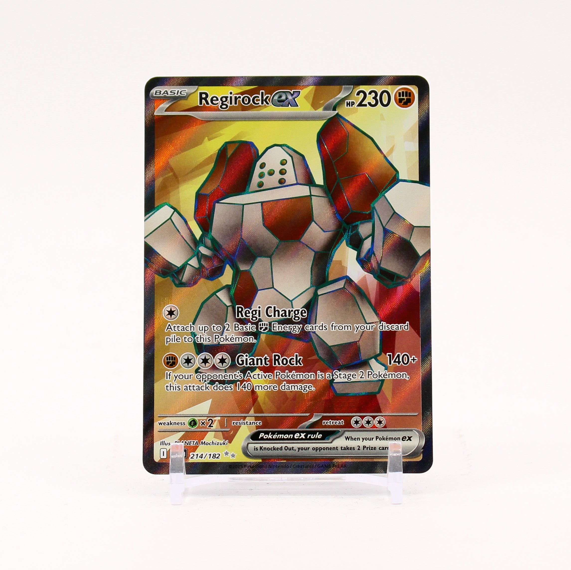 Regirock ex - 214/182 Destined Rivals Full Art Pokemon - NM/MINT