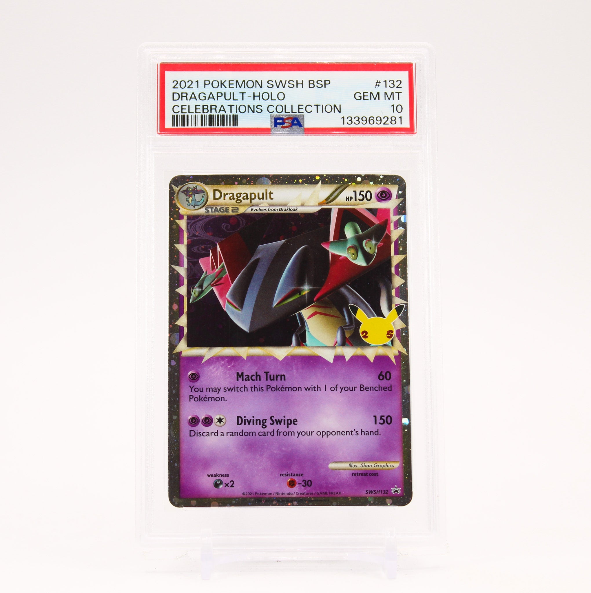 Dragapult - SWSH132 PSA 10 Black Star Promo Holo Pokemon - GEM MT