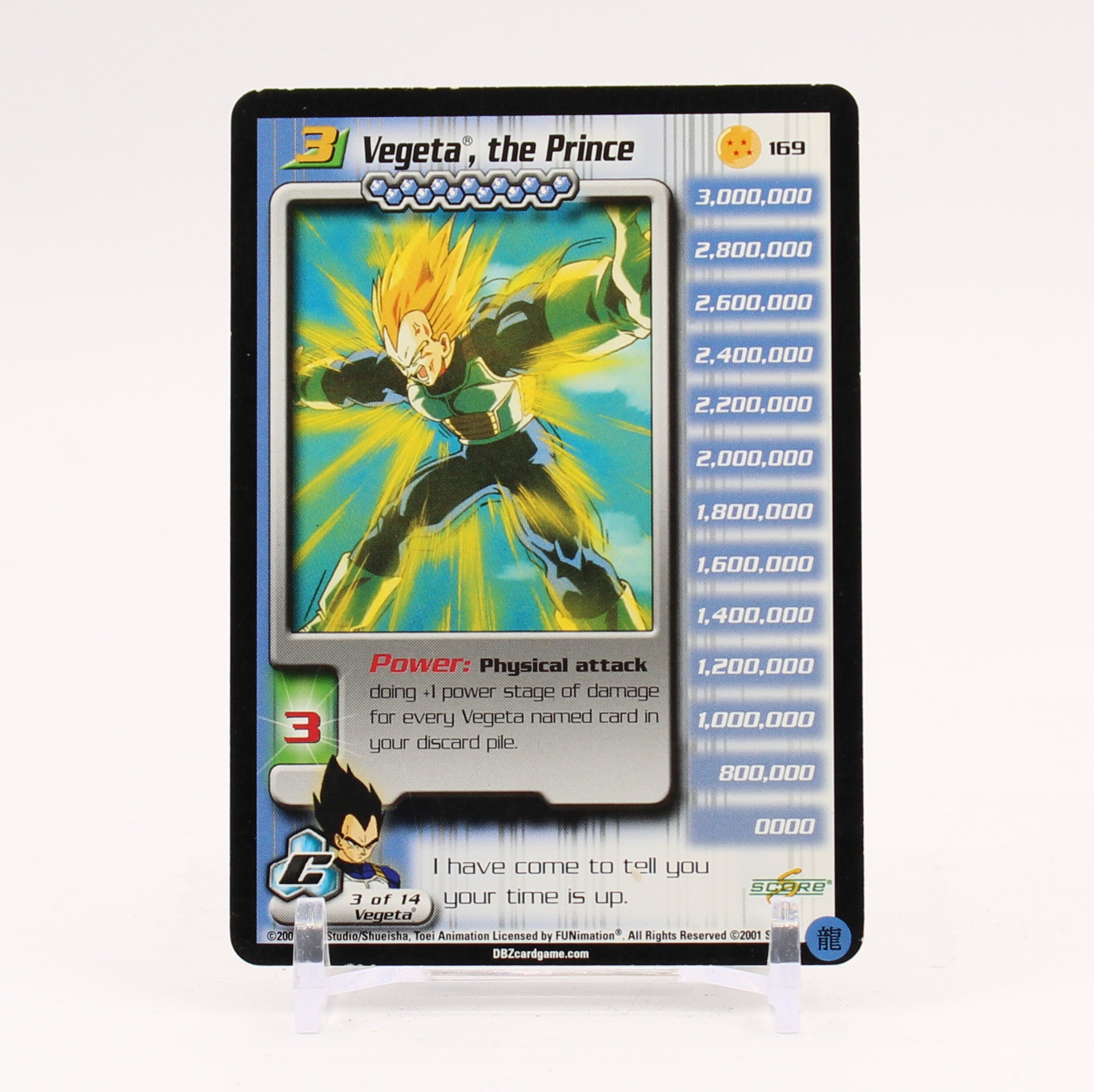 Vegeta The Prince - 169 Dragon Ball Z Score TCG - LP