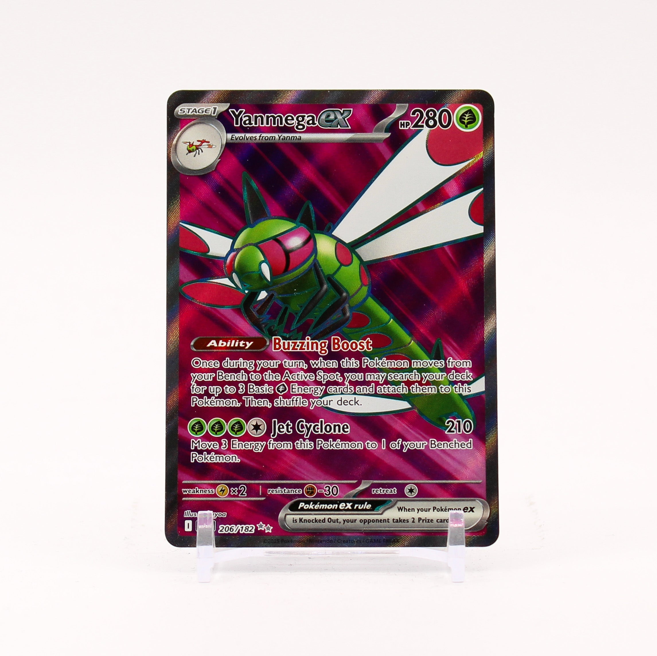 Yanmega ex - 206/182 Destined Rivals Full Art Pokemon - NM/MINT