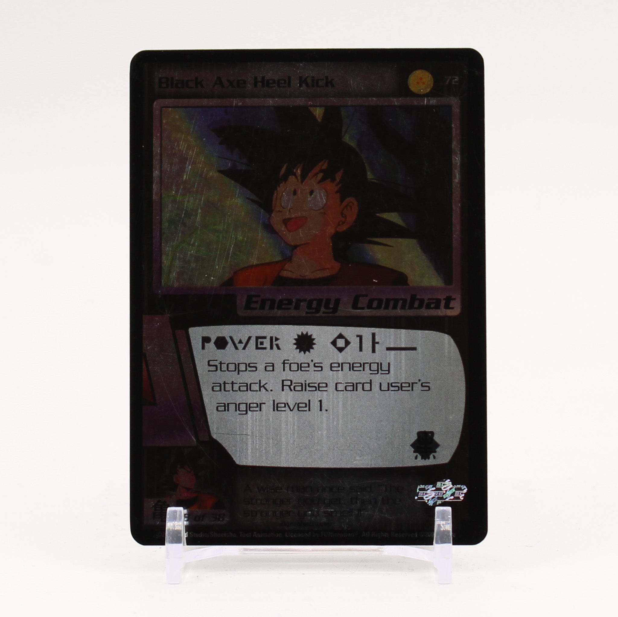 Black Axe Heel Kick - 72 Holo Foil Dragon Ball Z Score TCG - LP
