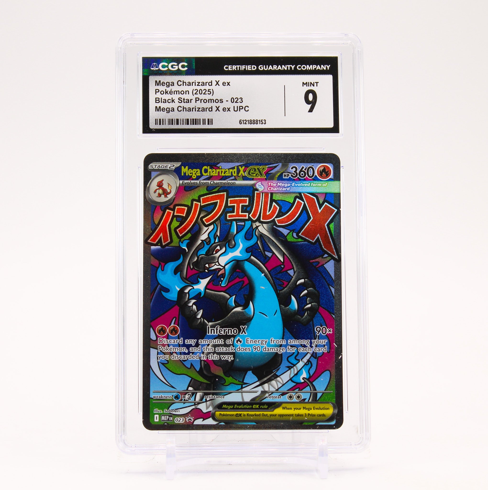 Mega Charizard X ex - MEP023 CGC 9 UPC Promo Pokemon - MINT