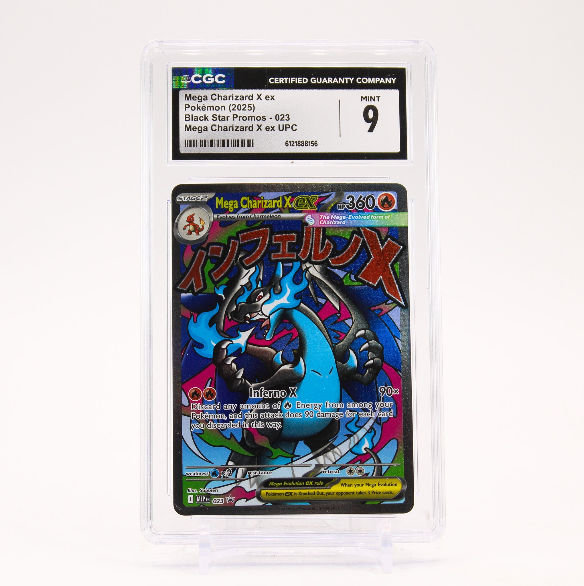 Mega Charizard X ex - MEP023 CGC 9 UPC Promo Pokemon - MINT