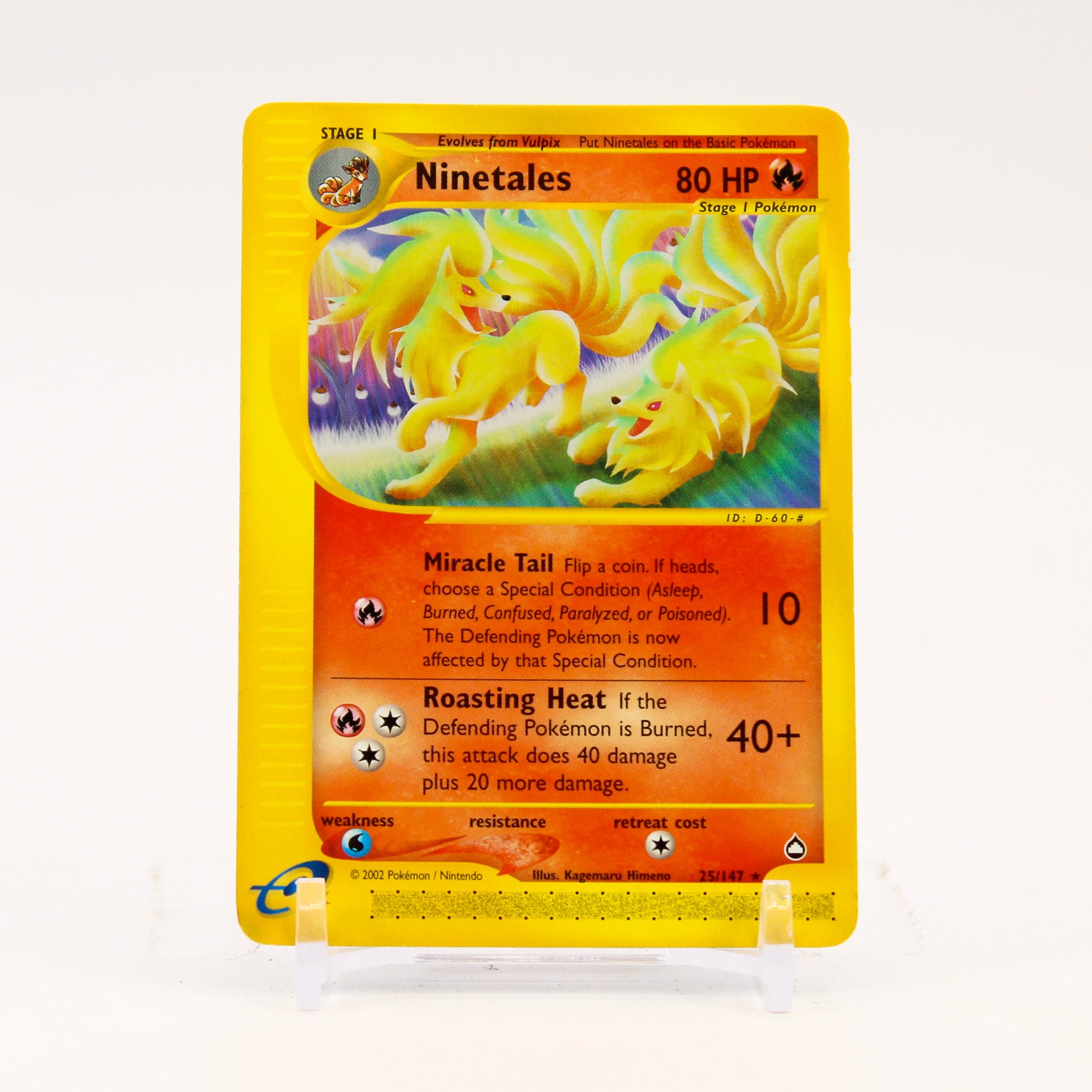 Ninetales - 25/147 Aquapolis e-Reader Rare Pokemon - NM/LP
