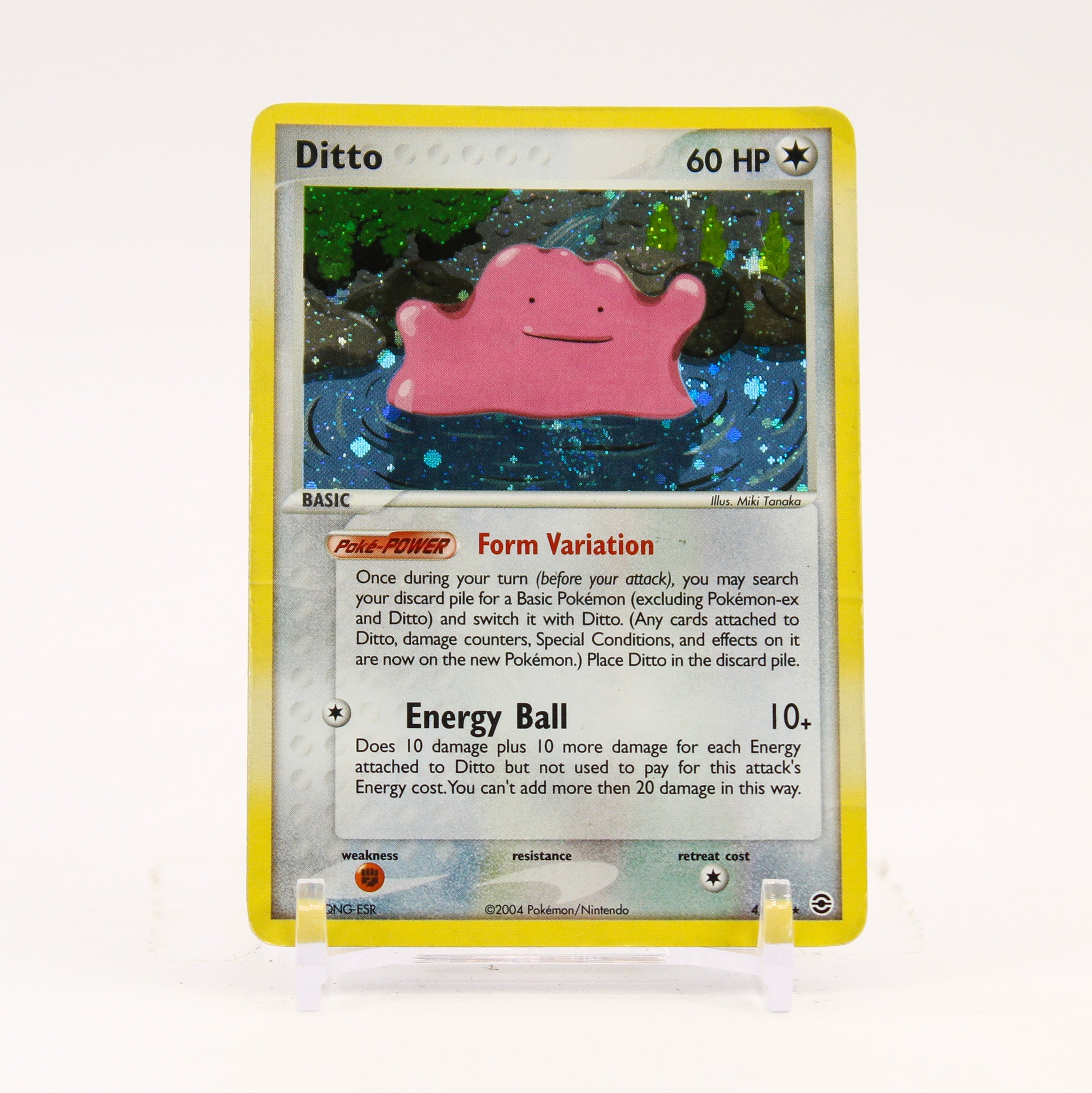 Ditto - 4/112 Fire Red & Leaf Green Holo Rare SWIRL Pokemon - HP