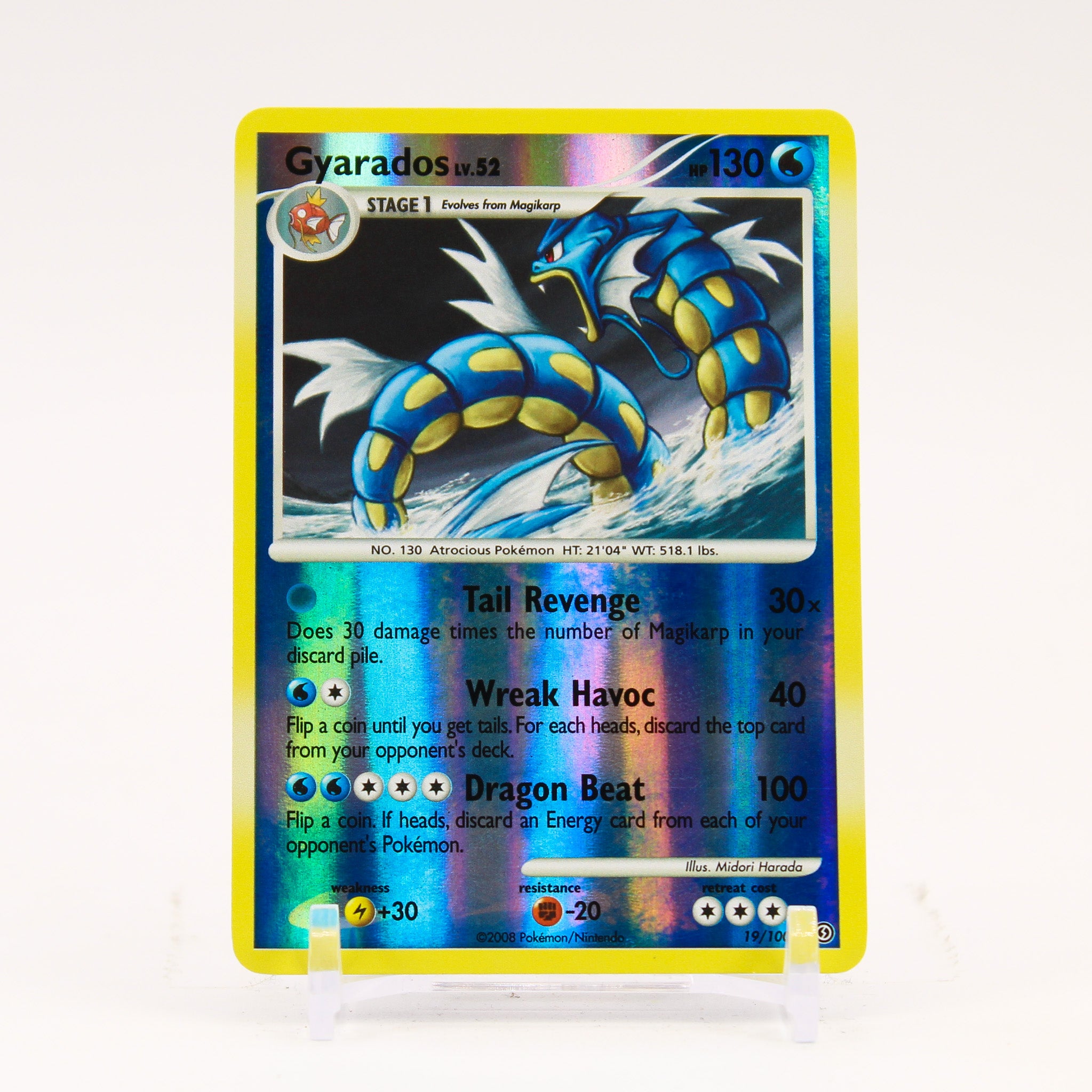 Gyarados - 19/100 Stormfront Reverse Holo Rare Pokemon - NM/LP