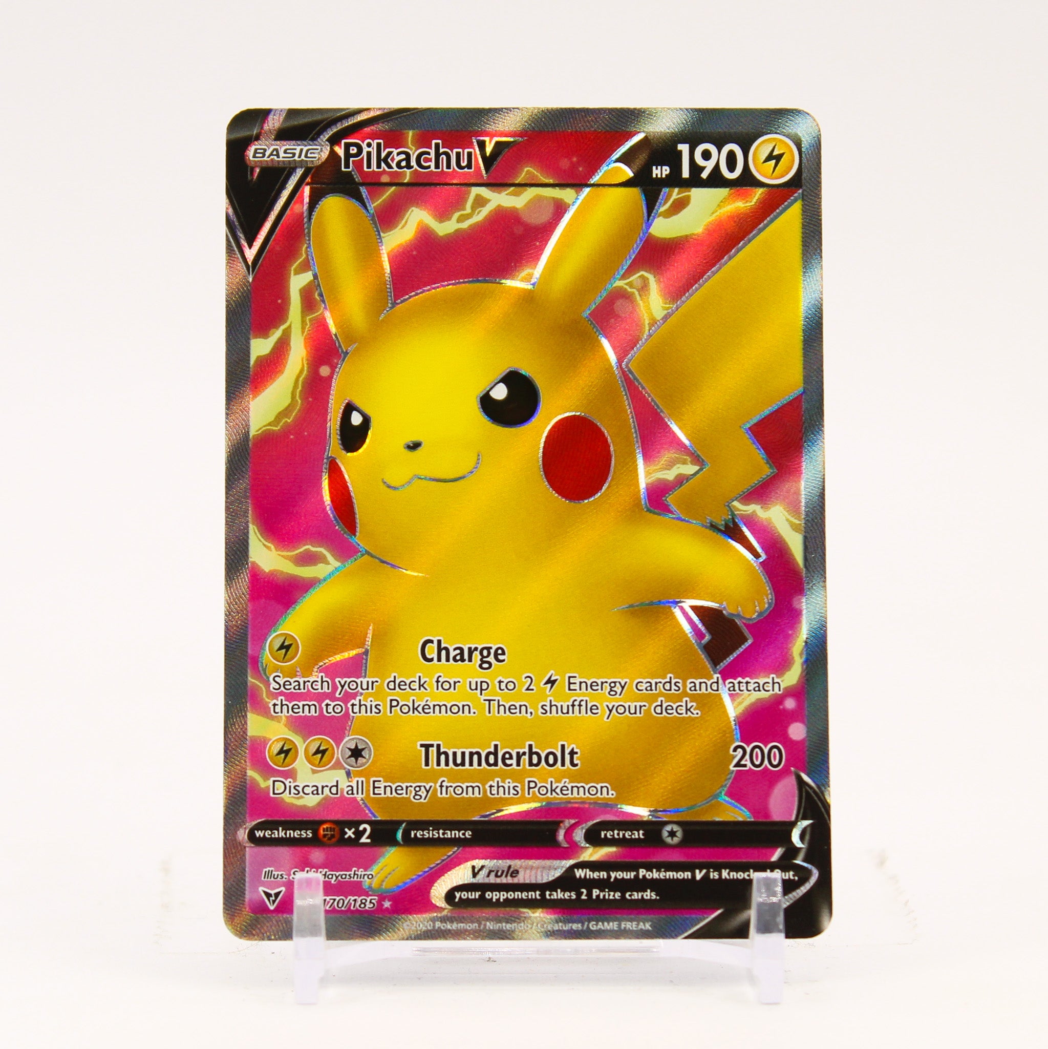Pikachu V - 170/185 Vivid voltage Full Art Pokemon - NM