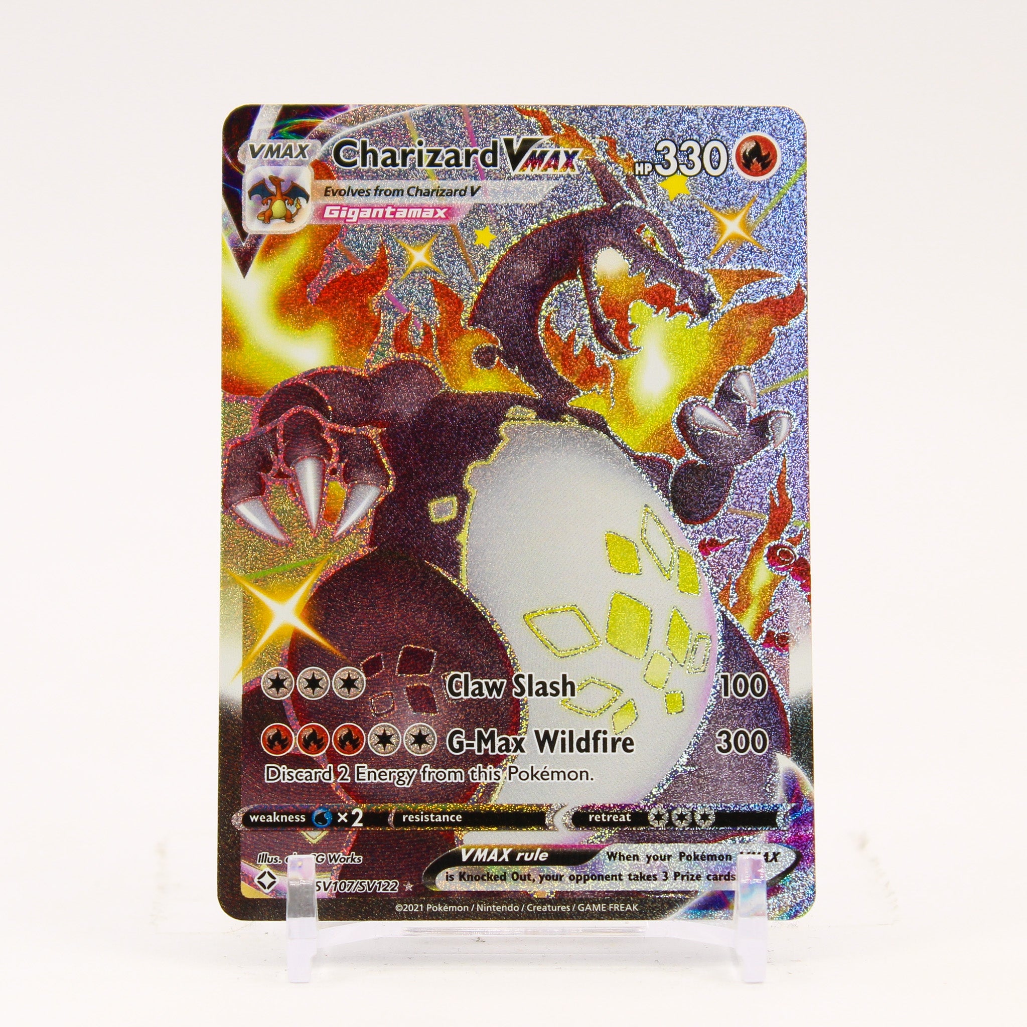Charizard Vmax - SV107/SV122 Shining Fates Full Art Shiny Pokemon - NM/LP