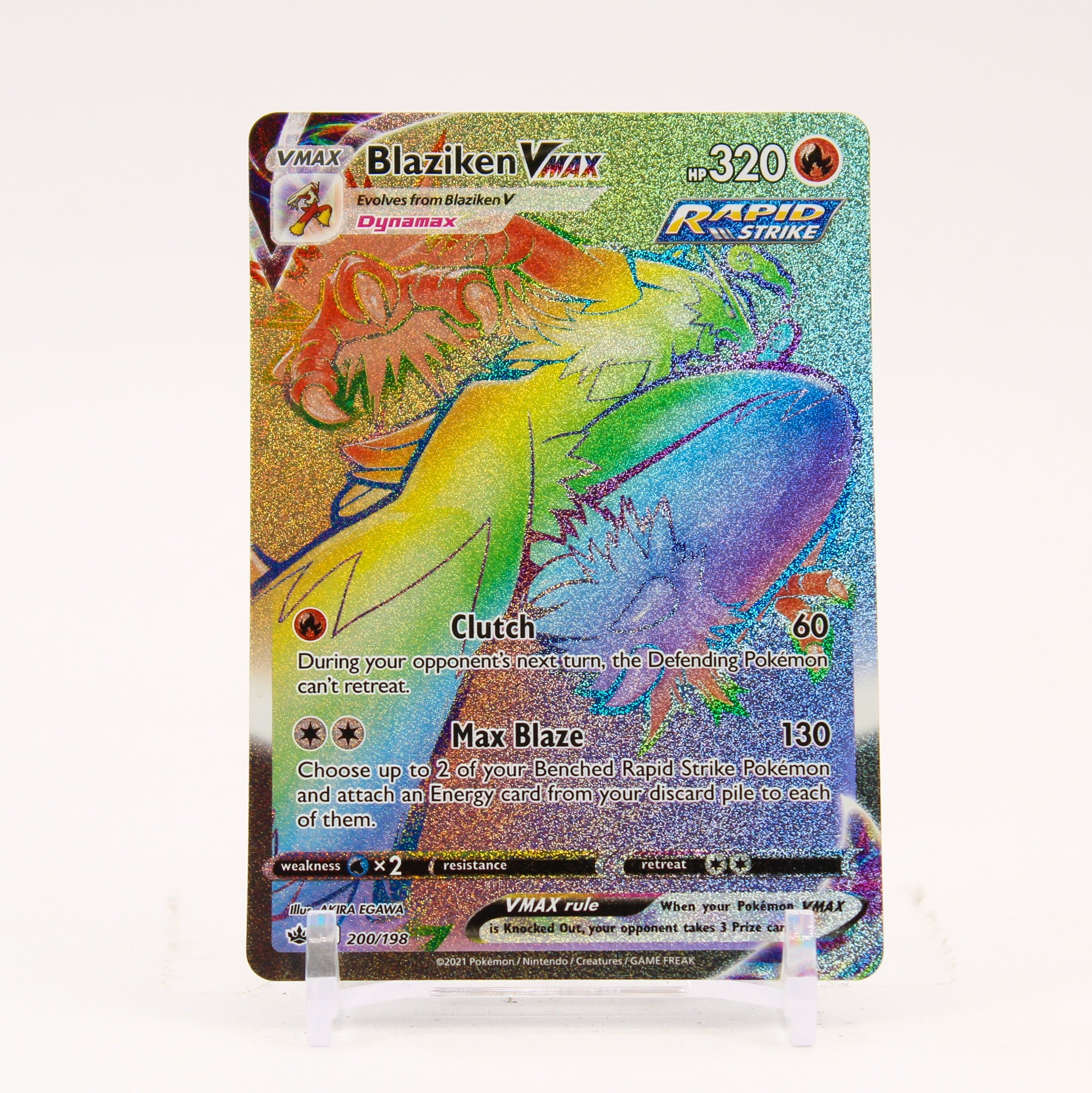 Blaziken Vmax - 200/198 Chilling Reign Rainbow Pokemon - NM/LP