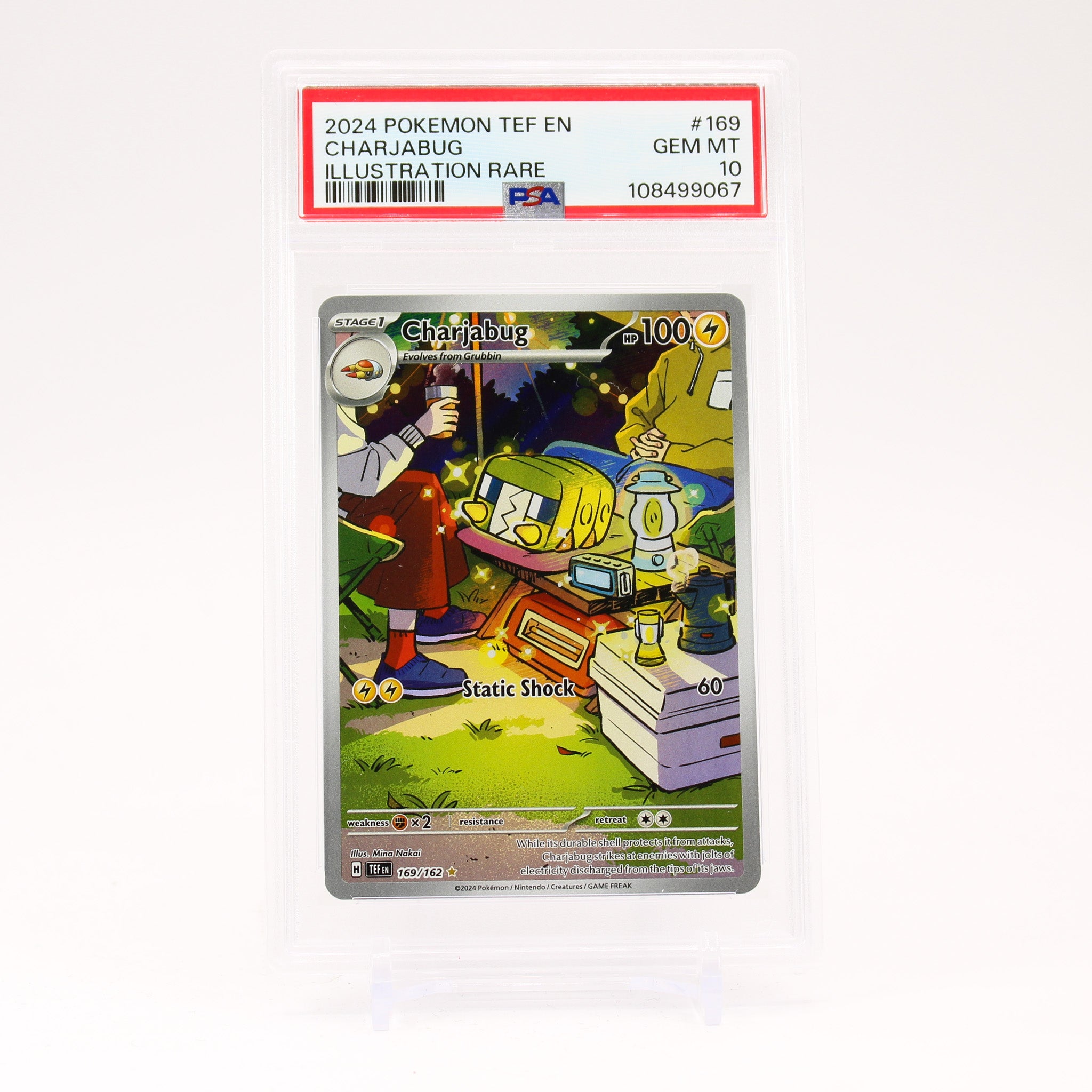 Charjabug 169/162 PSA 10 Temporal Forces Illustration Rare Pokemon GEM MINT