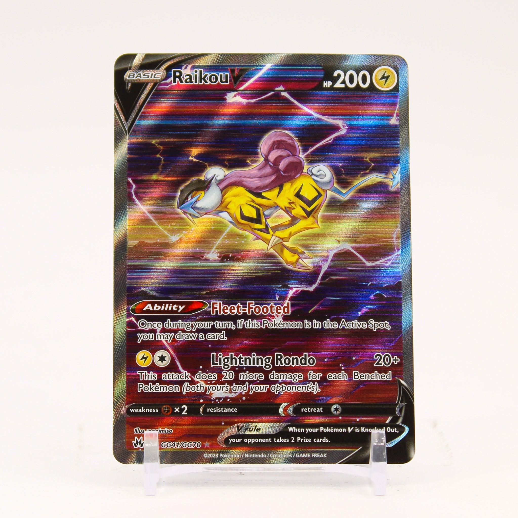 Raikou V - GG41/GG70 Crown Zenith Gallery Pokemon - NM