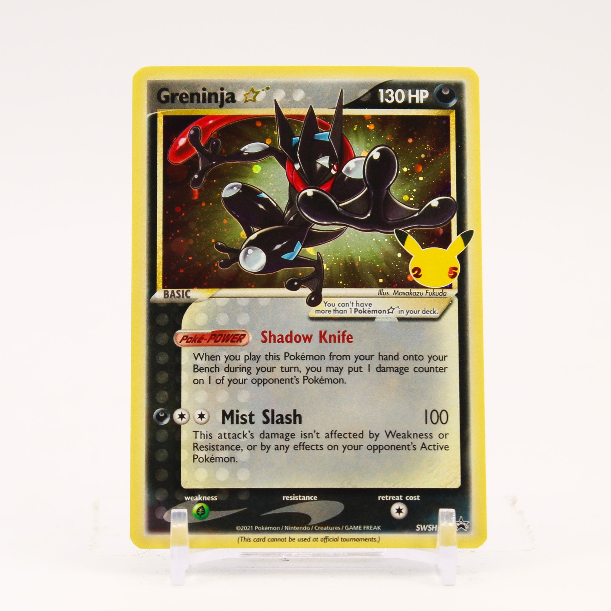 Greninja Gold Star - SWSH144 Celebrations ETB Promo SWIRL Pokemon - NM/LP