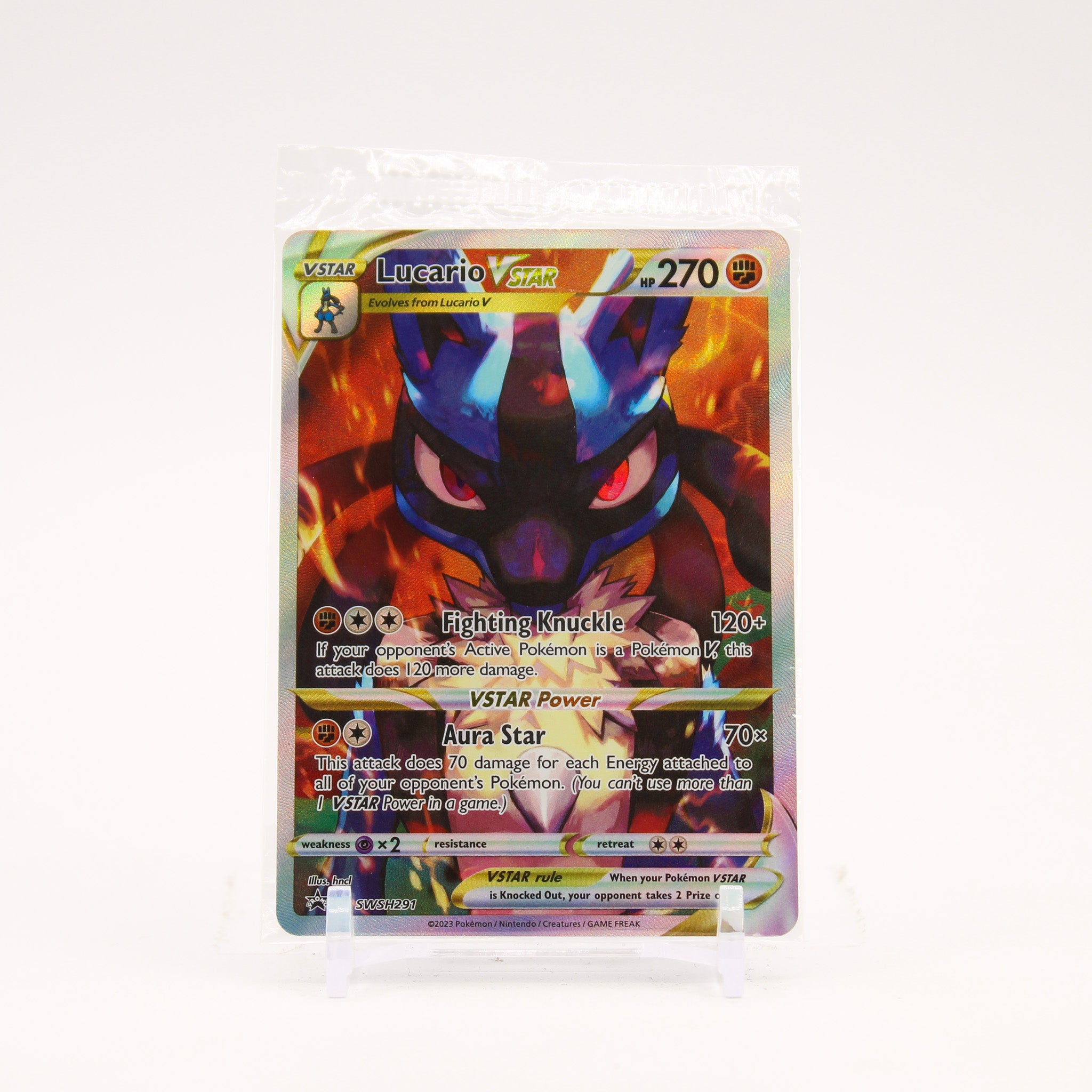 Lucario Vstar - SWSH291 SEALED Crown Zenith ETB Promo Pokemon - NM/MINT