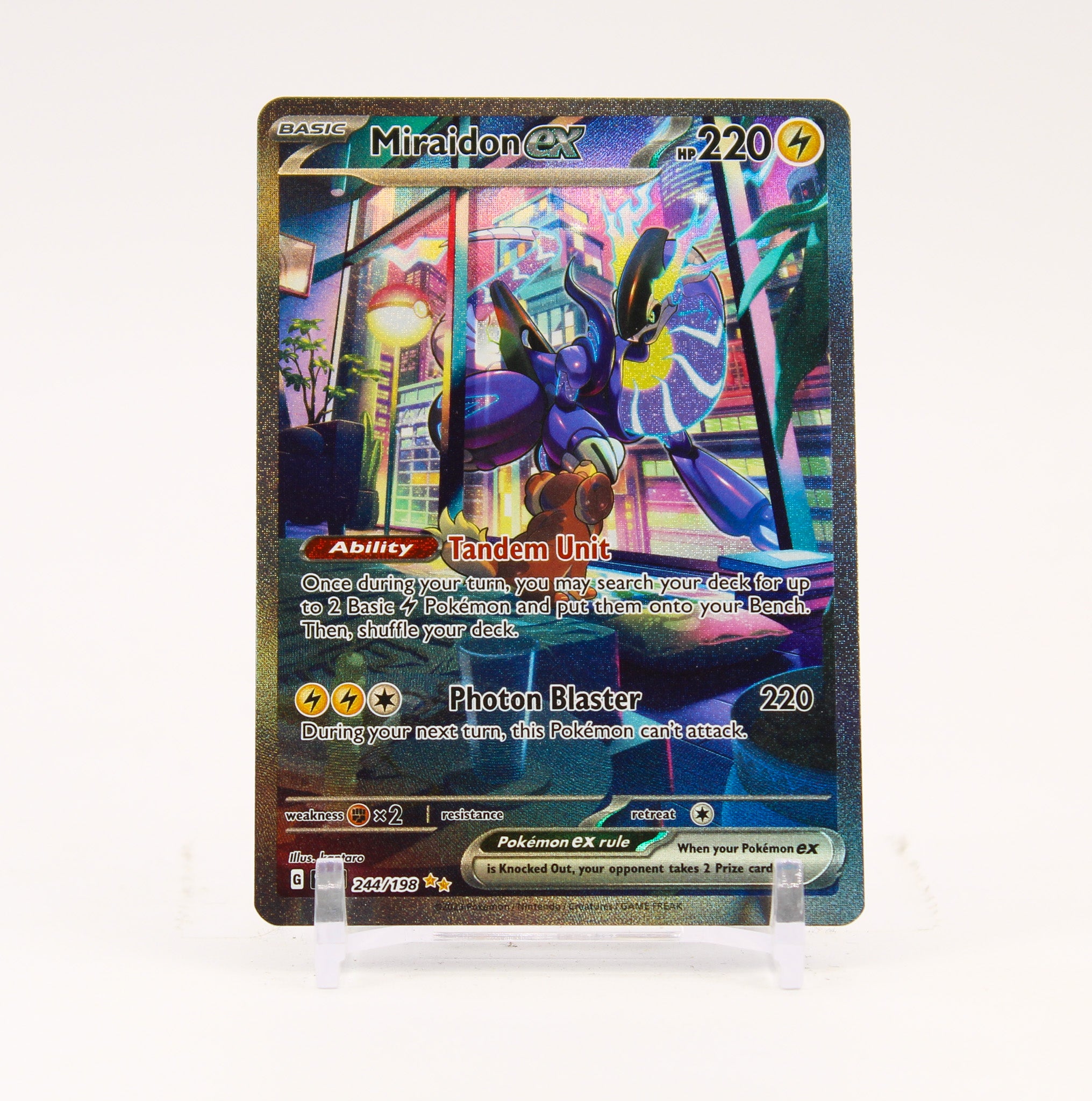 Miraidon ex - 244/198 Scarlet & Violet Special Illustration Pokemon - NM/LP