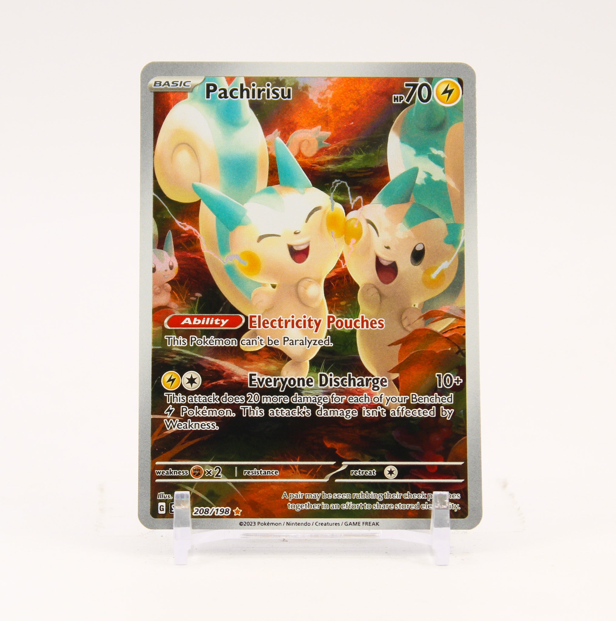 Pachirisu - 208/198 Scarlet & Violet Illustration Rare Pokemon - NM/LP