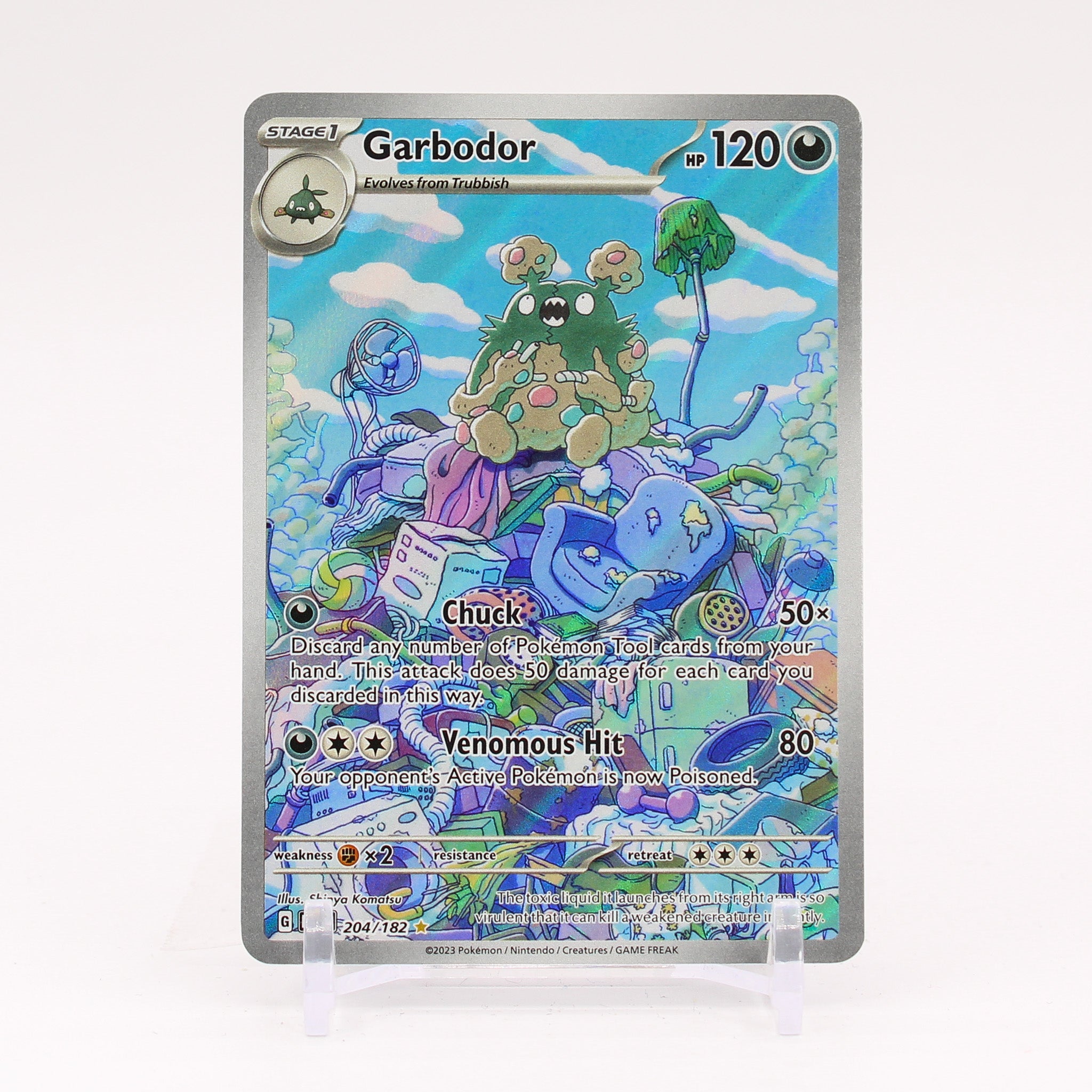Garbodor - 204/182 Paradox Rift Illustration Rare Pokemon - NM/MINT