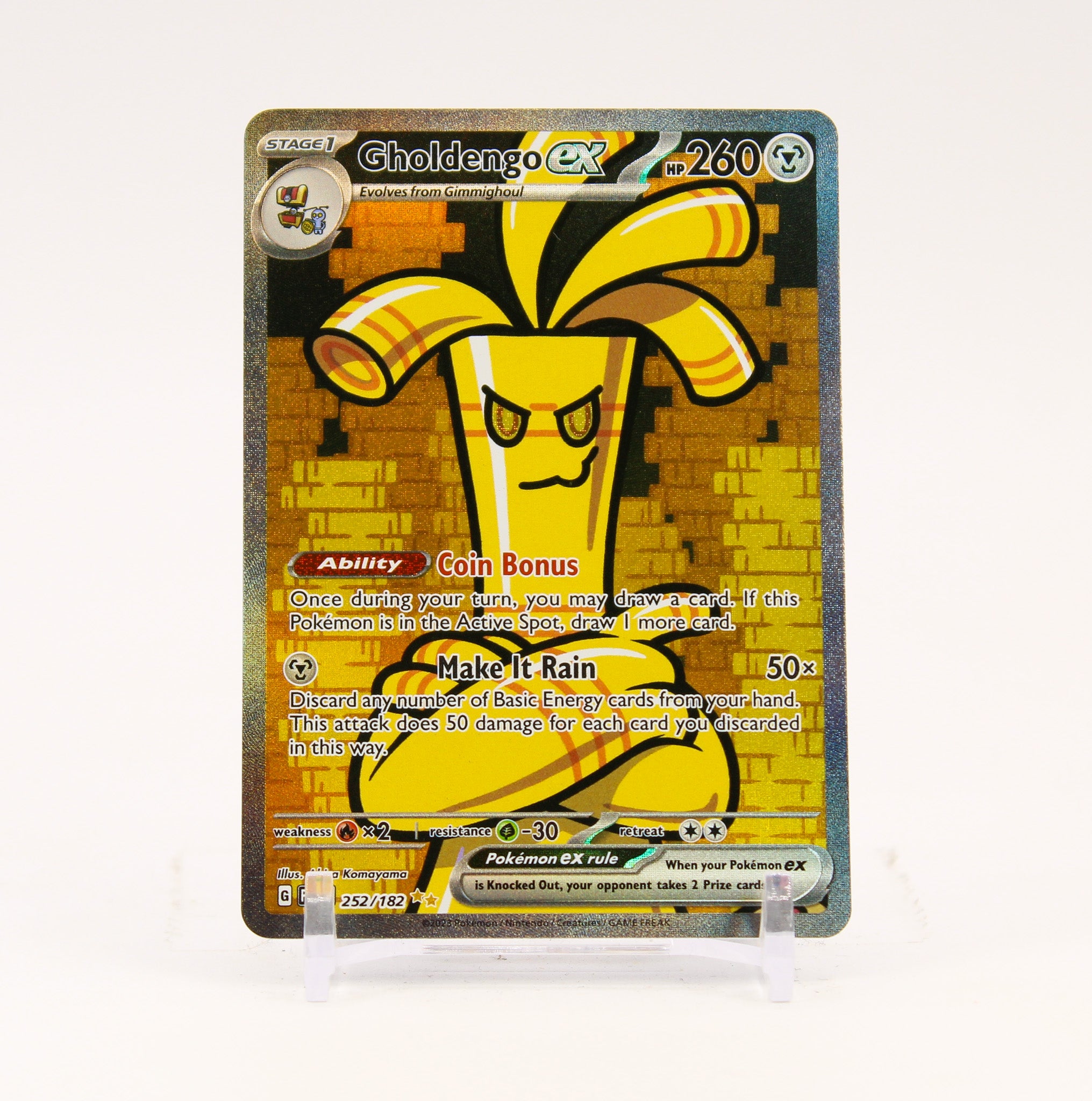 Gholdengo ex - 252/182 Paradox Rift Special Illustration Pokemon - NM/LP