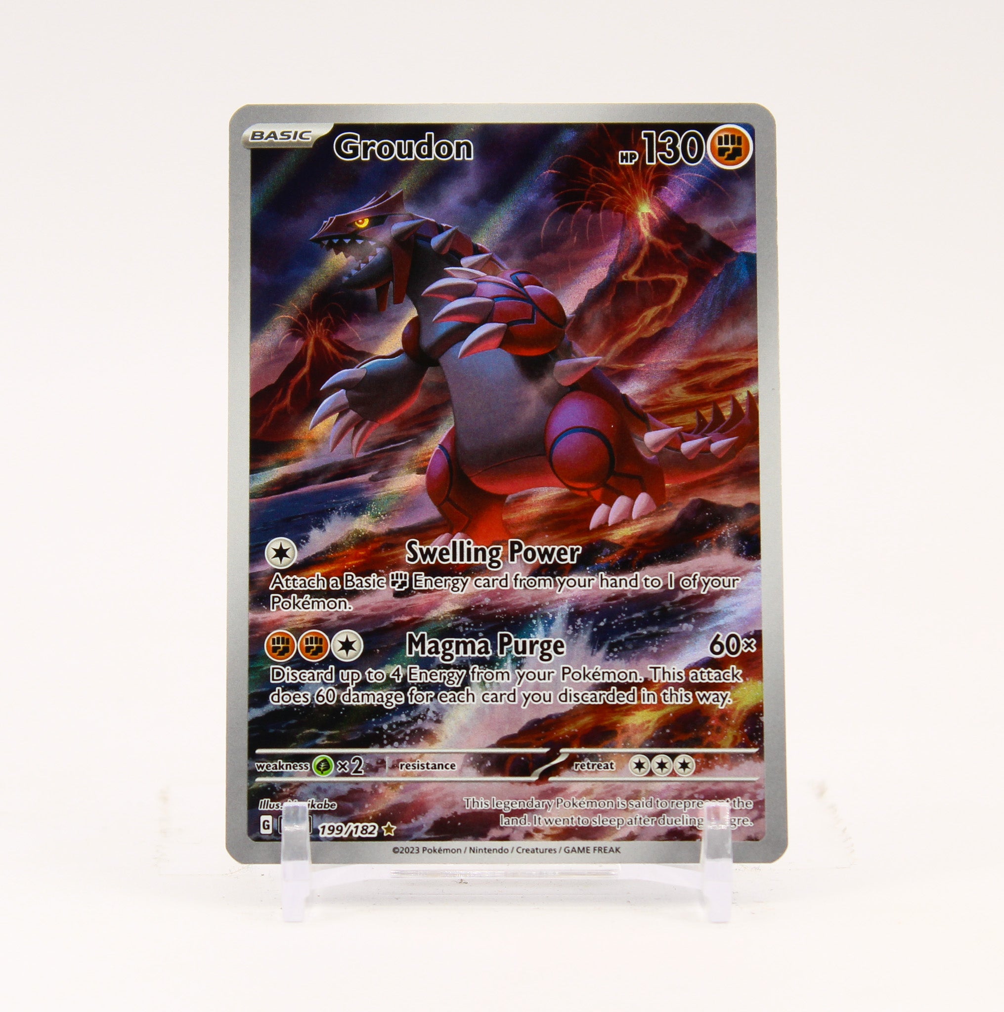 Groudon - 199/182 Paradox Rift Illustration Rare Pokemon - NM/MINT