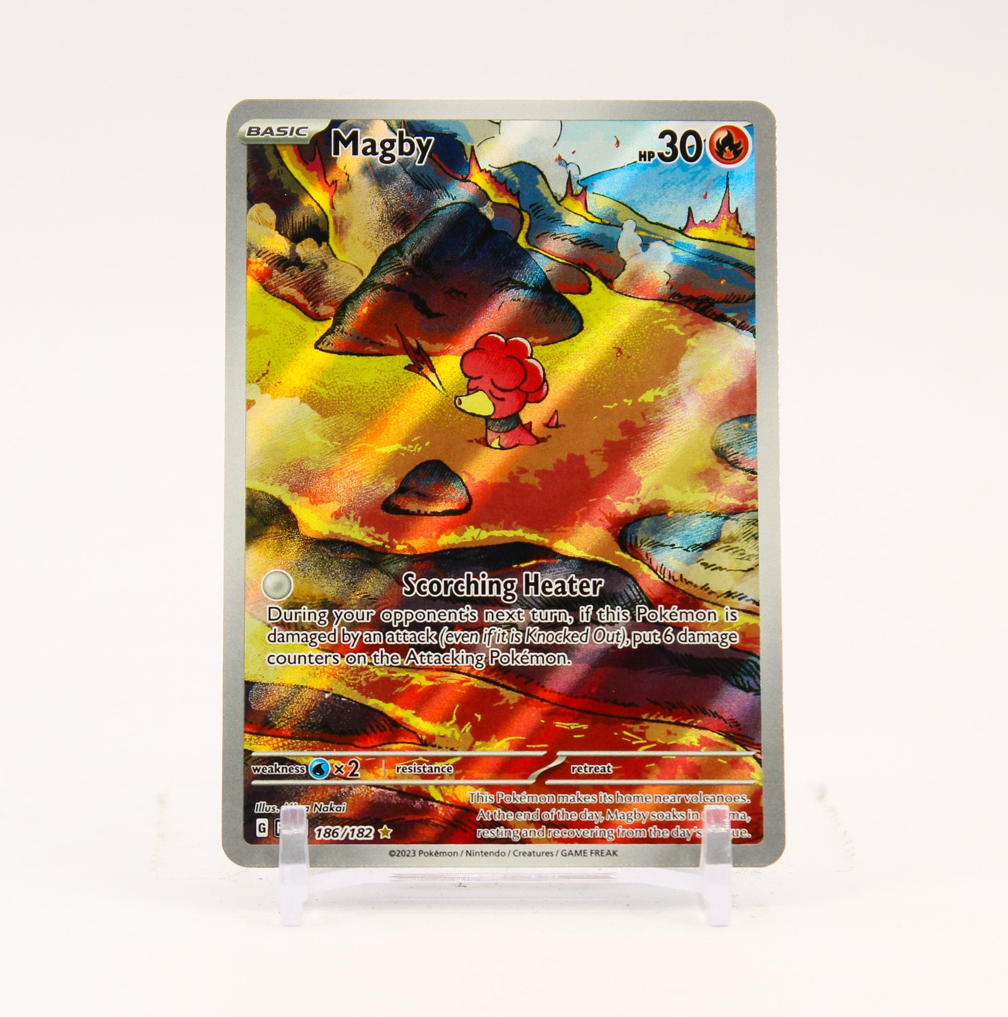 Magby - 186/182 Paradox Rift Illustration Rare Pokemon - NM/LP