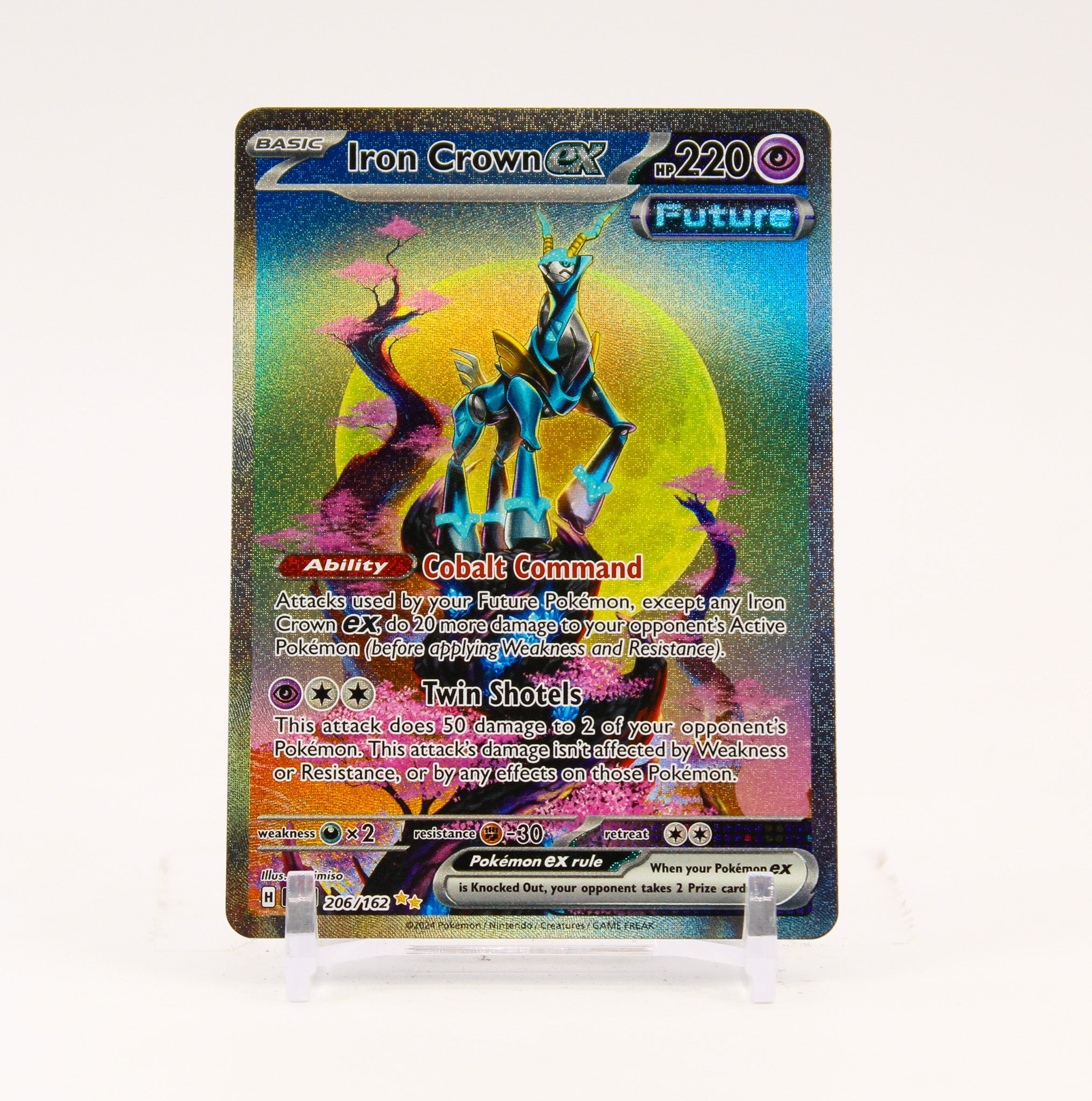 Iron Crown ex - 206/162 Temporal Forces Special Illustration Pokemon - NM/MINT