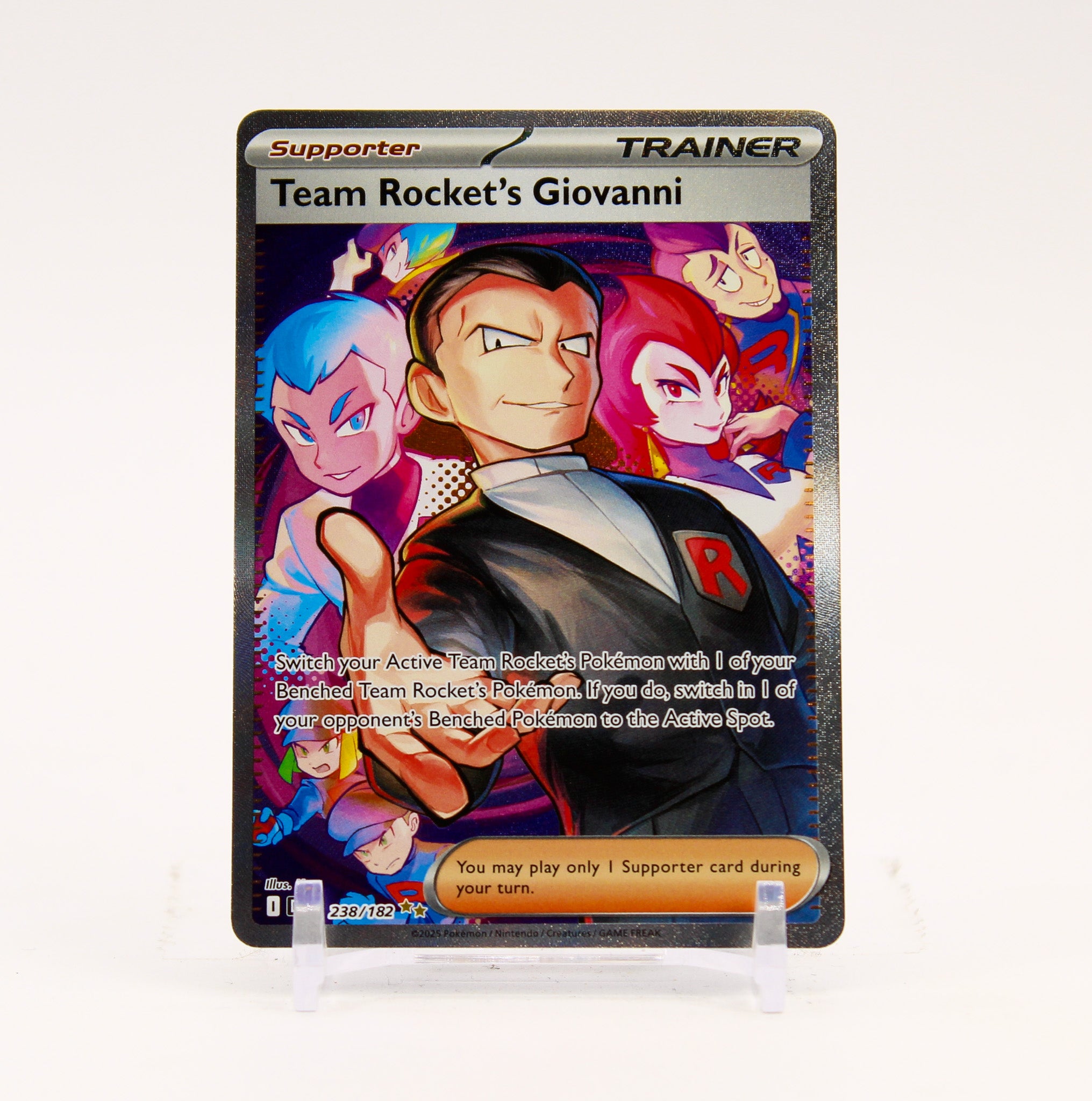 Team Rocket's Giovanni - 238/182 Destined Rivals Special Illustration Trainer - NM/MINT