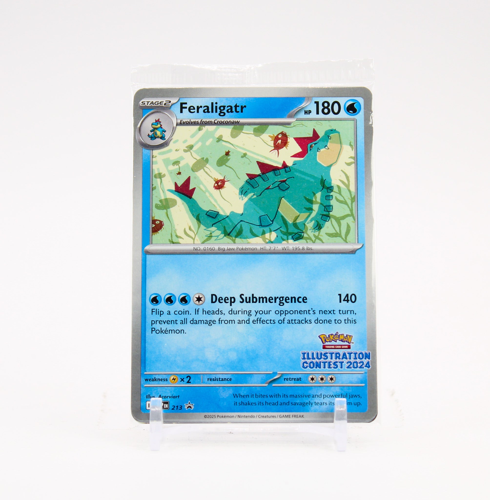 Feraligatr - SVP213 SEALED Black Star Promo 2024 Illustration Contest Pokemon - NM/MINT