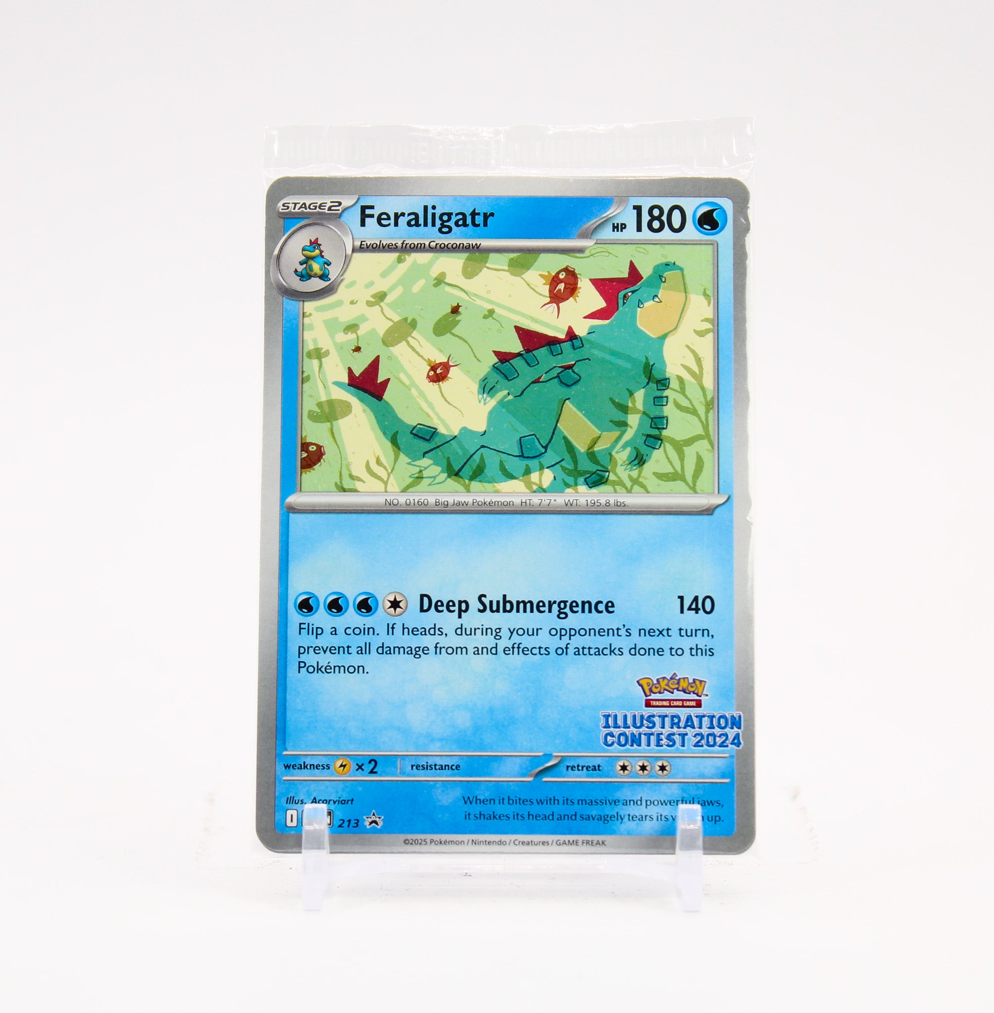 Feraligatr - SVP213 SEALED Black Star Promo 2024 Illustration Contest Pokemon - LP