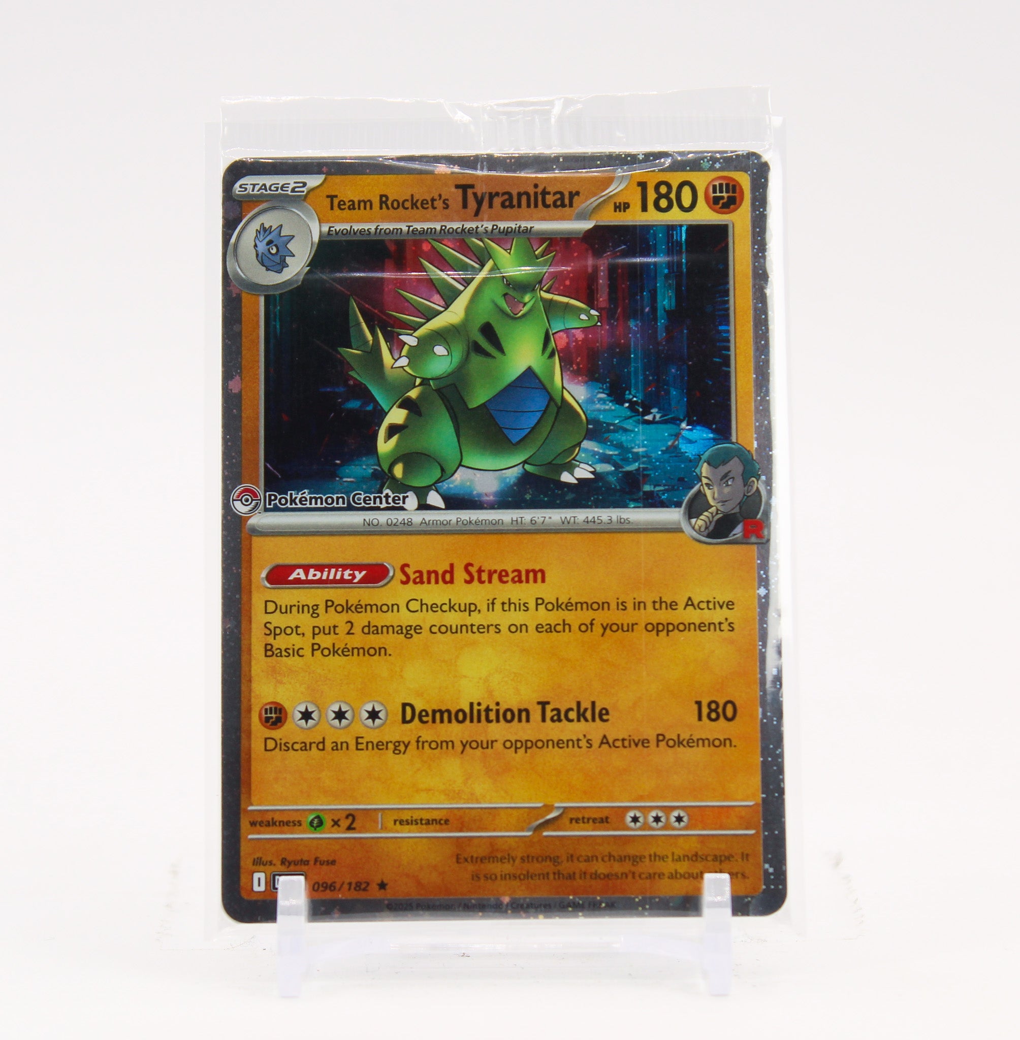 Team Rocket's Tyranitar - 096/182 SEALED Destined Rivals POKEMON CENTER Promo Pokemon - NM/MINT