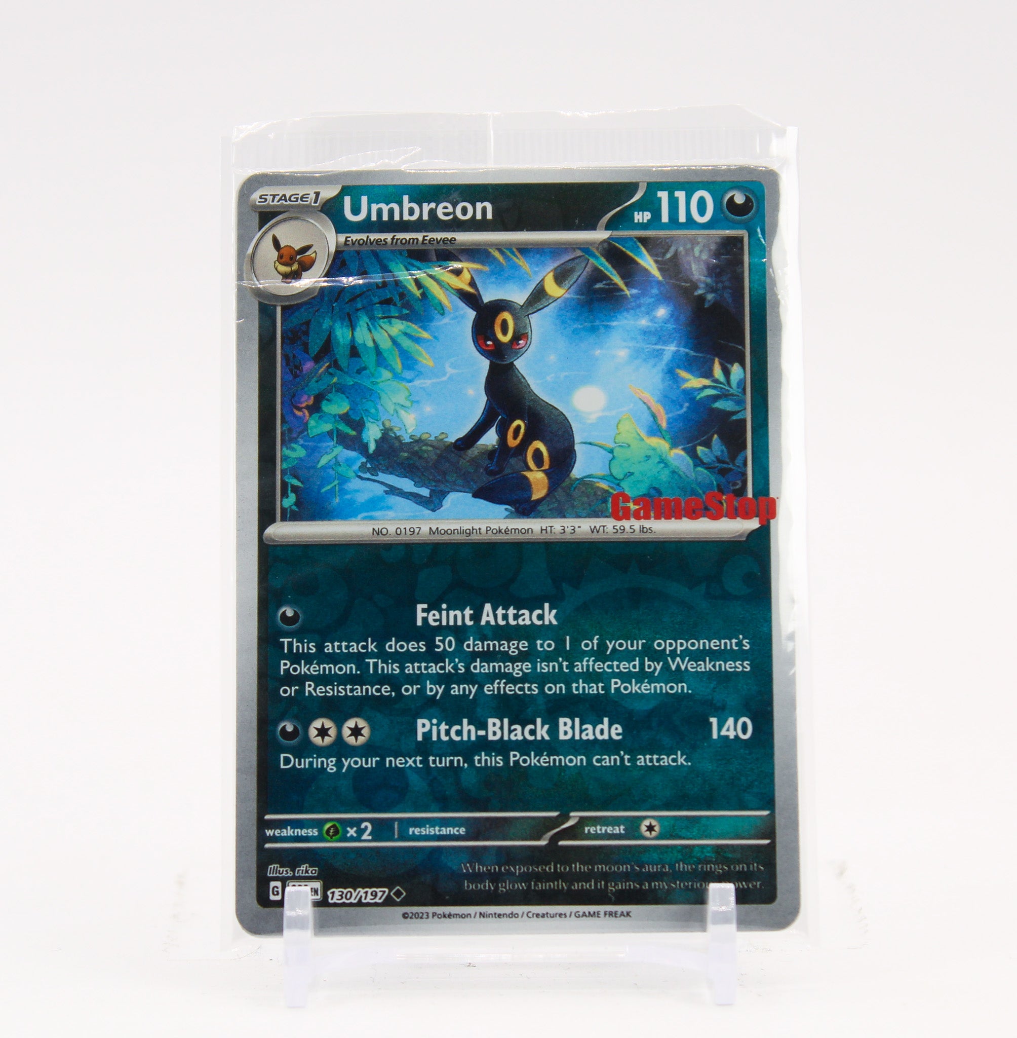 Umbreon - 130/197 SEALED Obsidian Flames GAMESTOP Promo Pokemon - NM/MINT