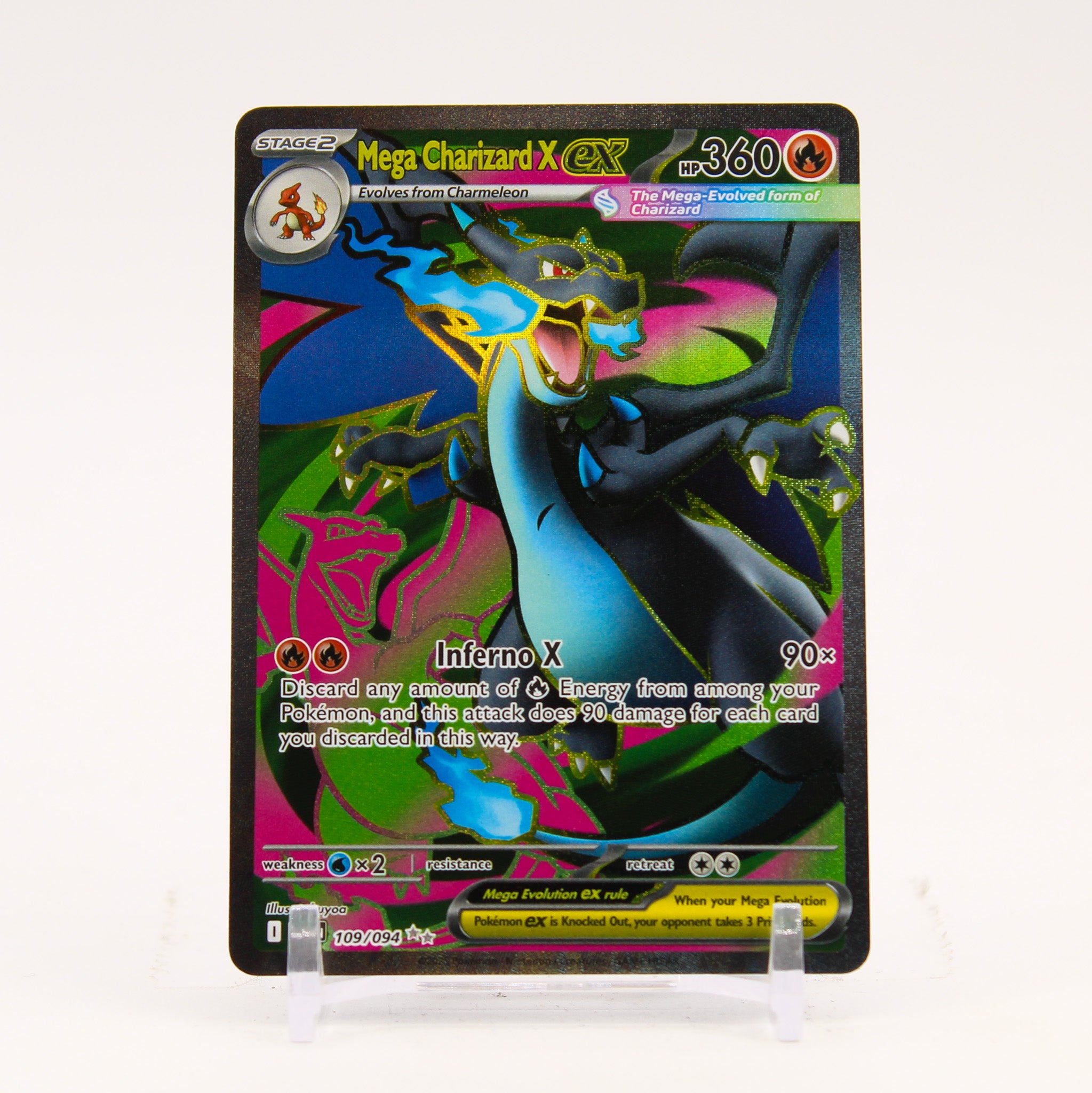 Mega Charizard X ex - 109/094 Phantasmal Flames Full Art Pokemon - NM/MINT