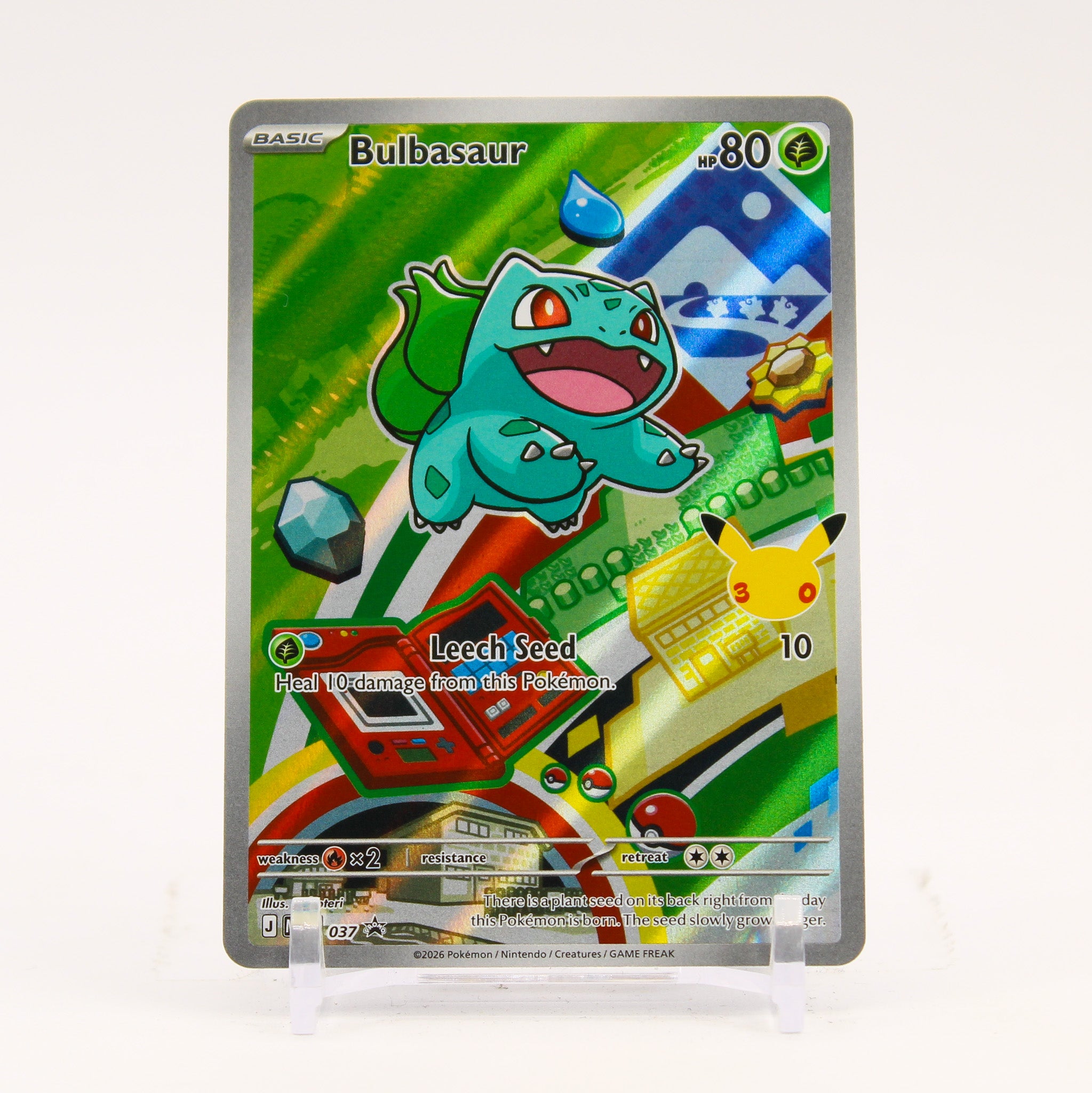 Bulbasaur - MEP037 First Partner Illustration Promo Pokemon - NM