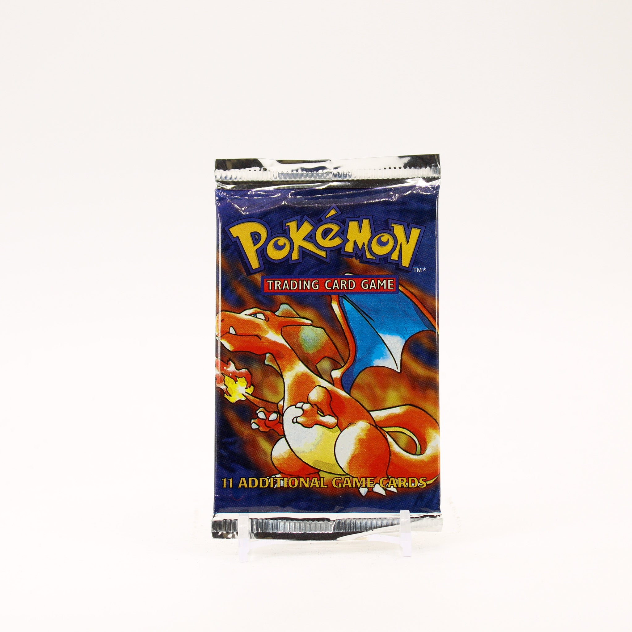 Pokemon base set unlimited booster pack sealed charizard art - Light 20.56 g Very Slight Tear